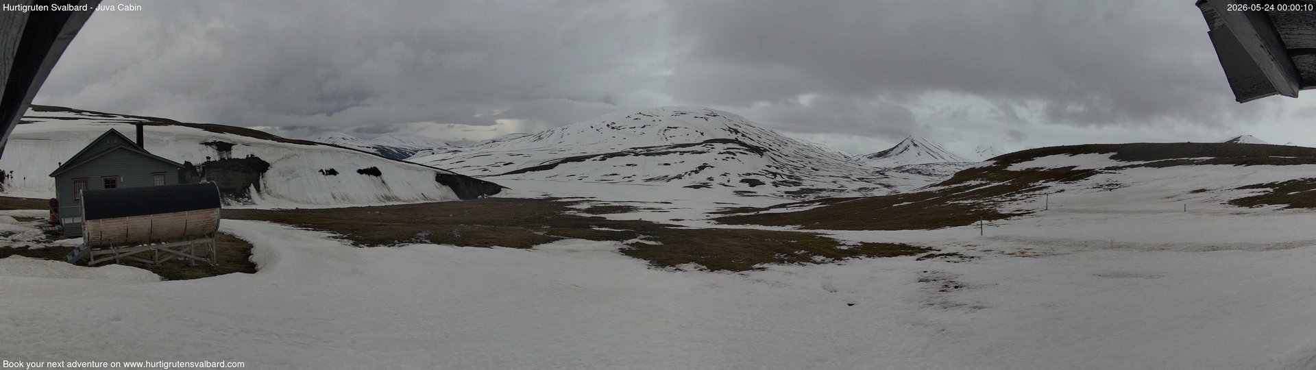 time-lapse frame, Hurtigruten Svalbard - Brentskaret webcam