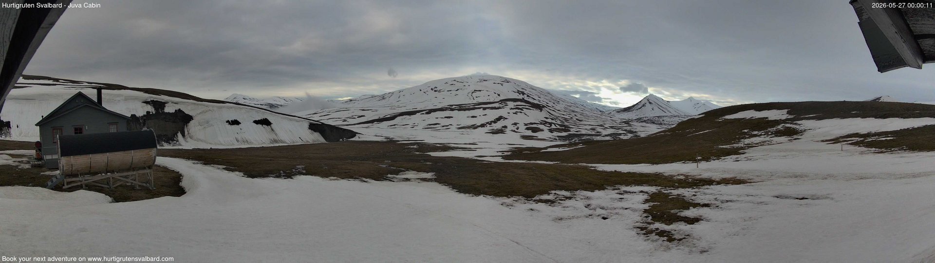 time-lapse frame, Hurtigruten Svalbard - Brentskaret webcam