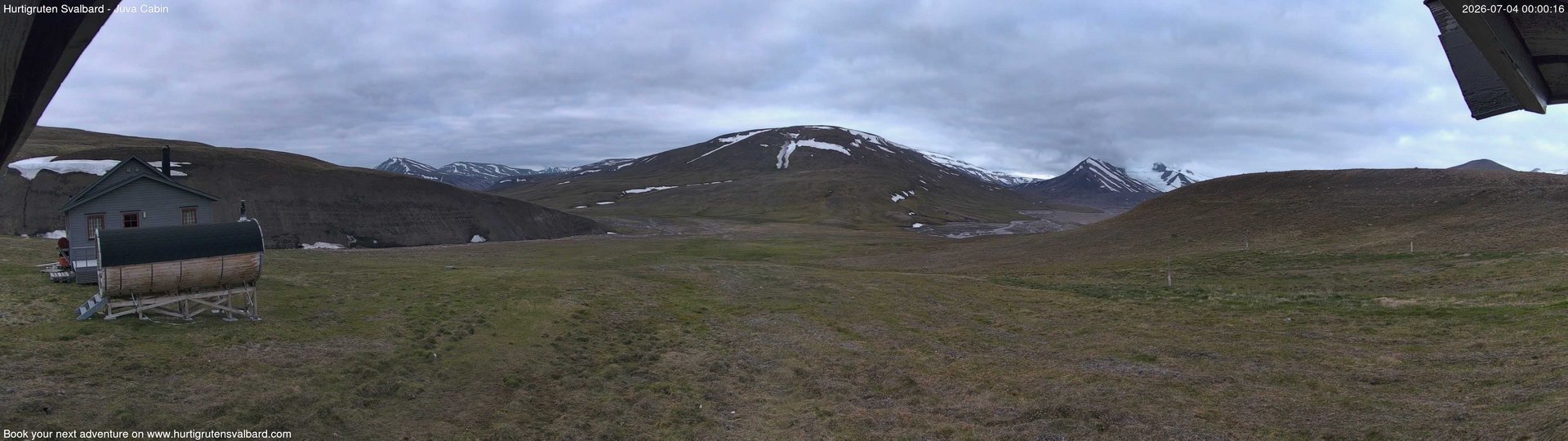 time-lapse frame, Hurtigruten Svalbard - Brentskaret webcam