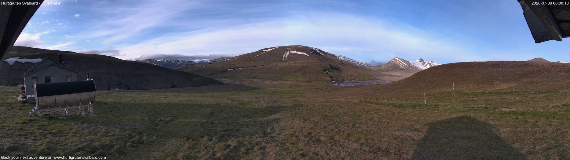 time-lapse frame, Hurtigruten Svalbard - Brentskaret webcam