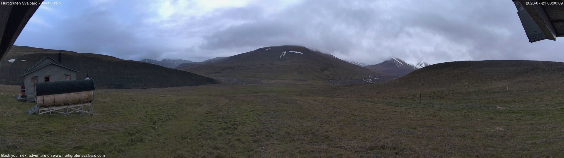 time-lapse frame, Hurtigruten Svalbard - Brentskaret webcam