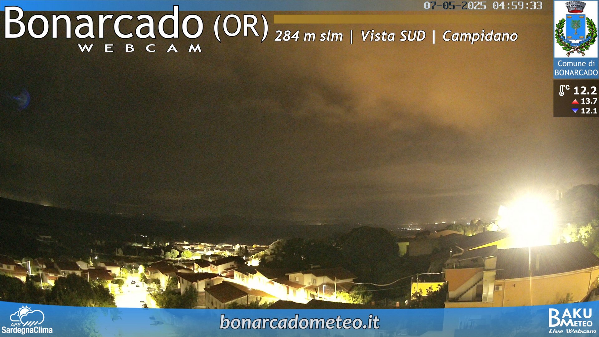 time-lapse frame, Bonarcado SUD webcam