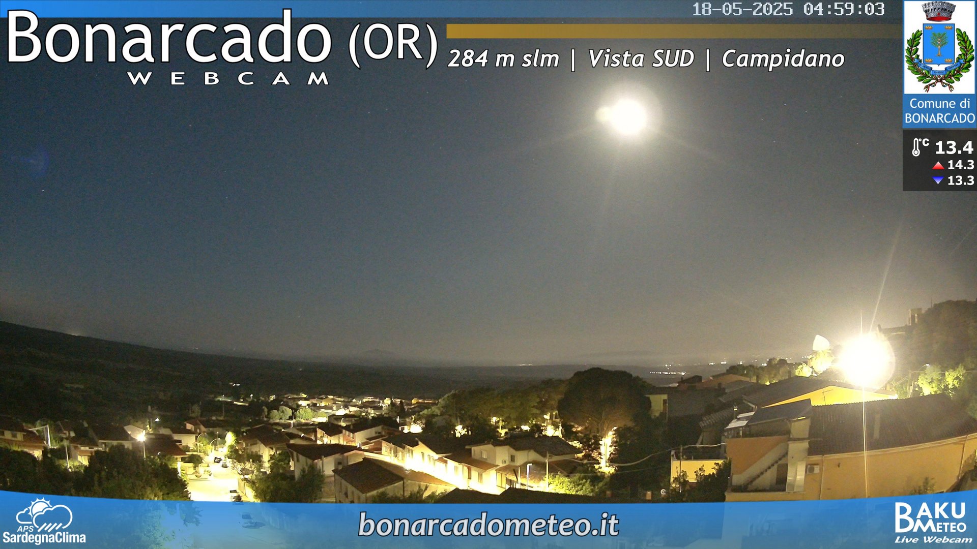 time-lapse frame, Bonarcado SUD webcam