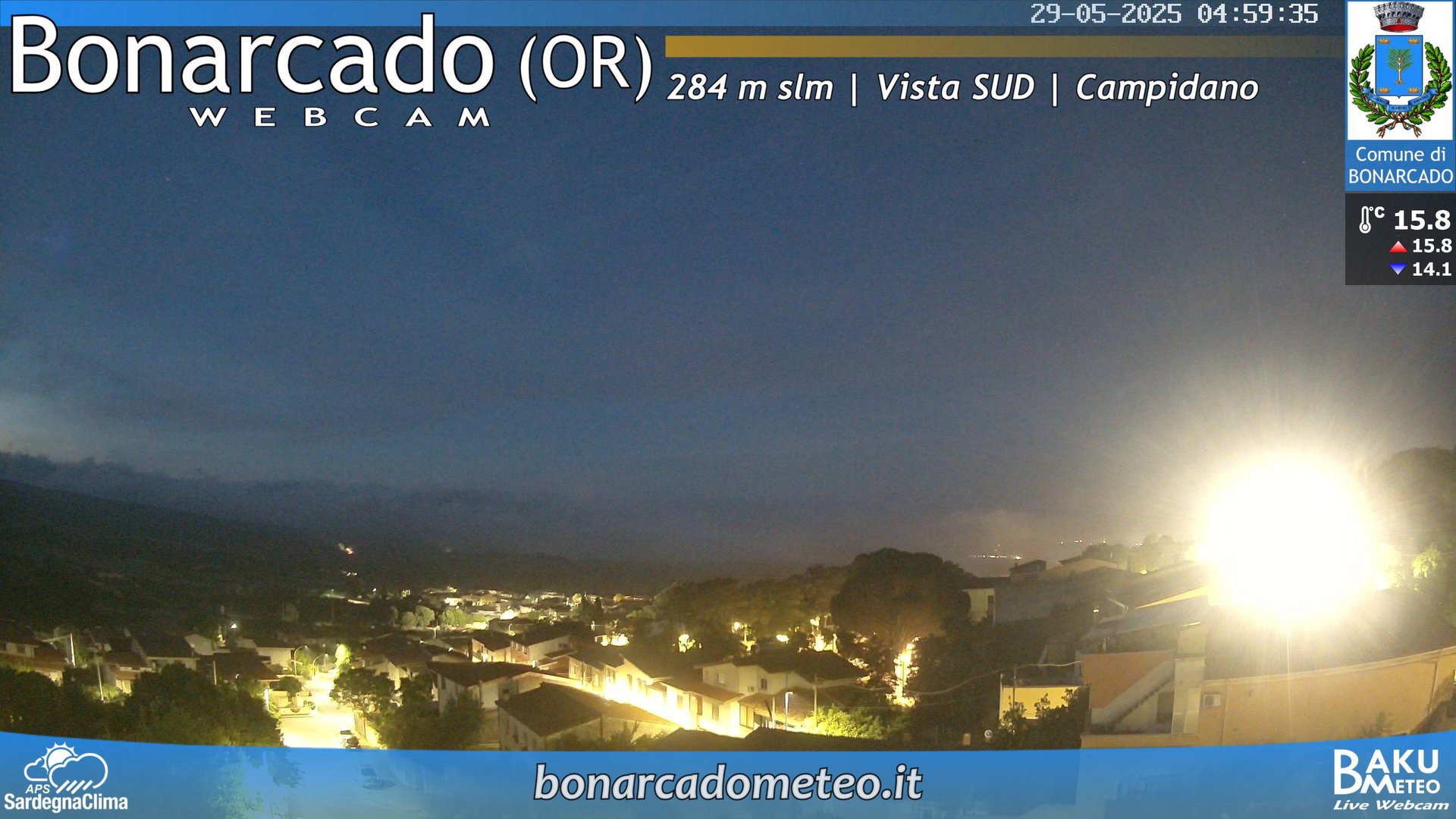 time-lapse frame, Bonarcado SUD webcam