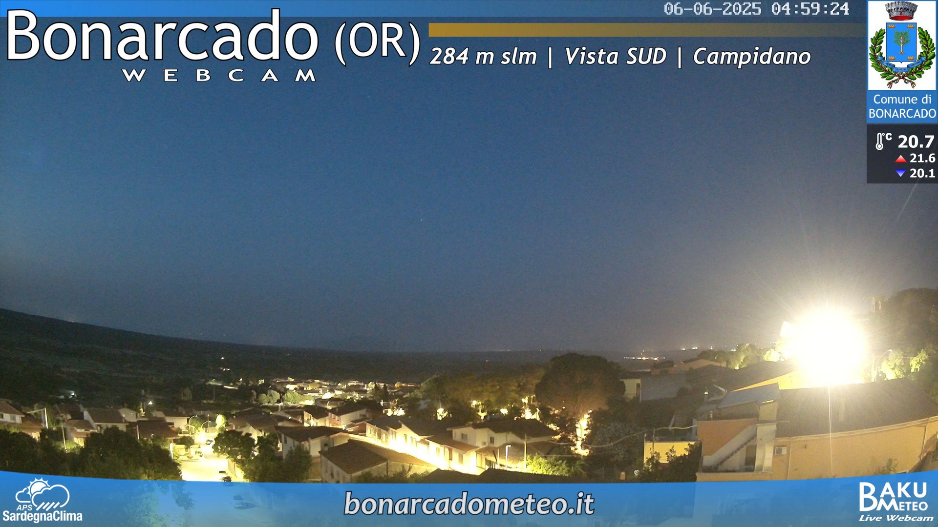 time-lapse frame, Bonarcado SUD webcam