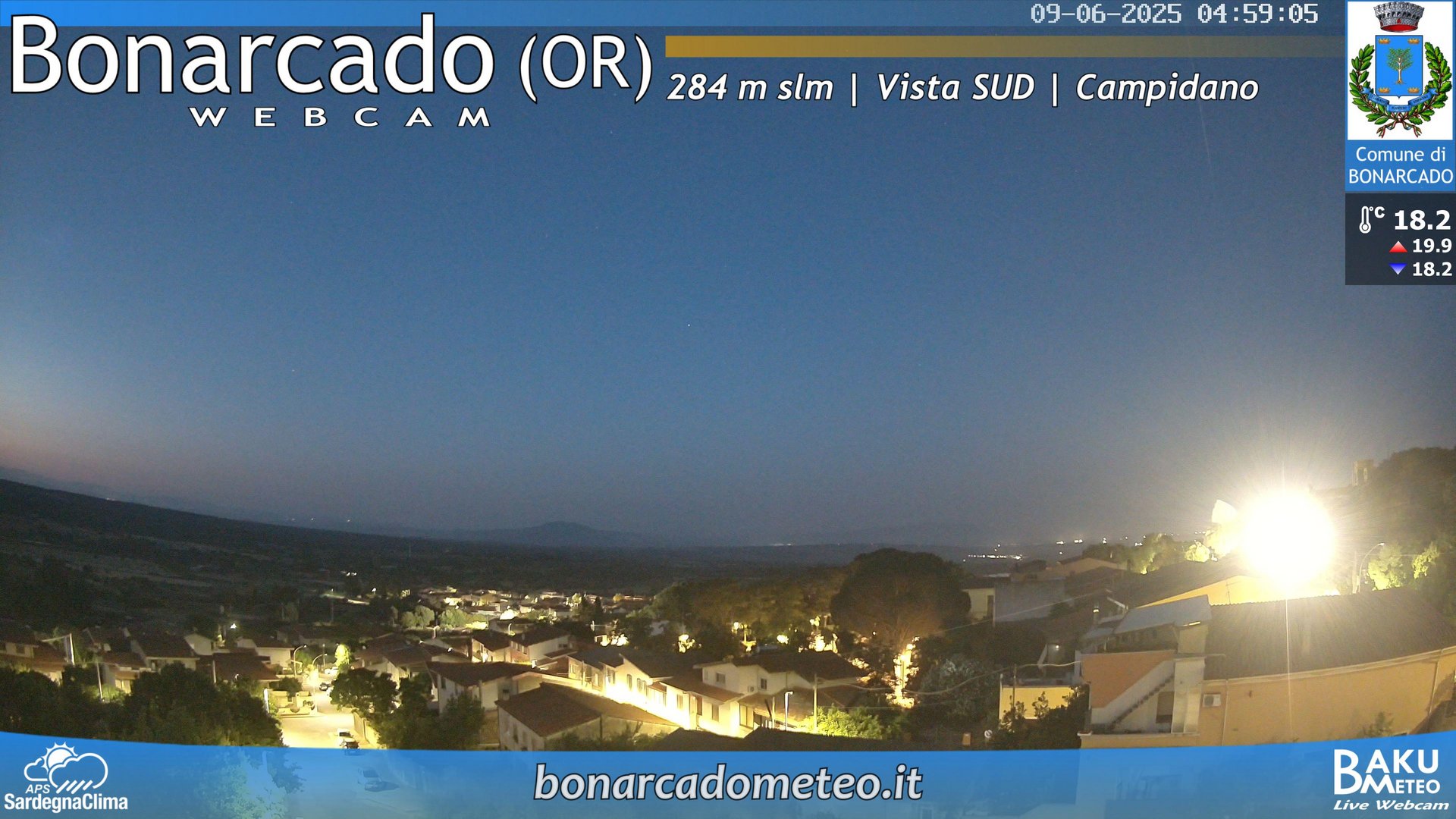 time-lapse frame, Bonarcado SUD webcam