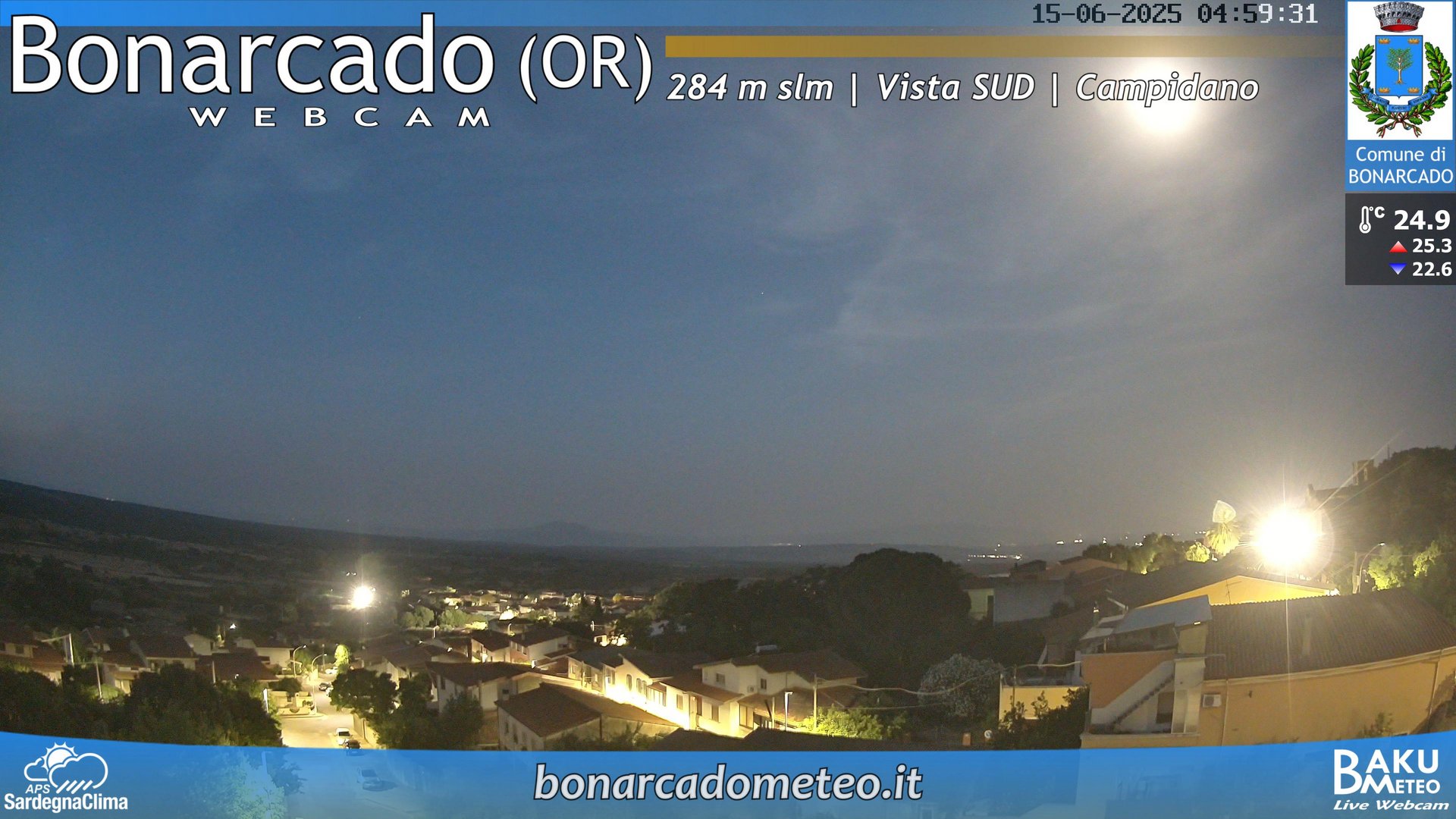 time-lapse frame, Bonarcado SUD webcam