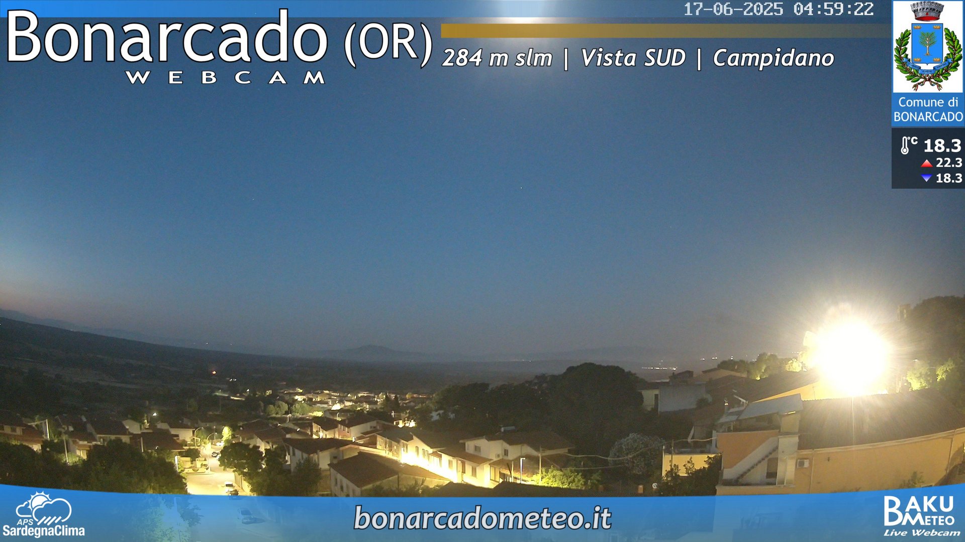 time-lapse frame, Bonarcado SUD webcam