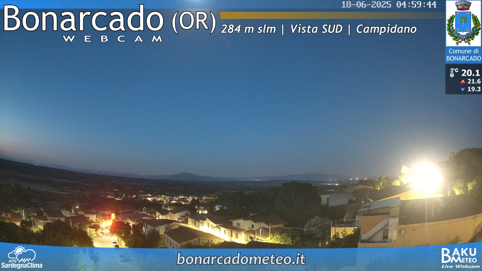 time-lapse frame, Bonarcado SUD webcam