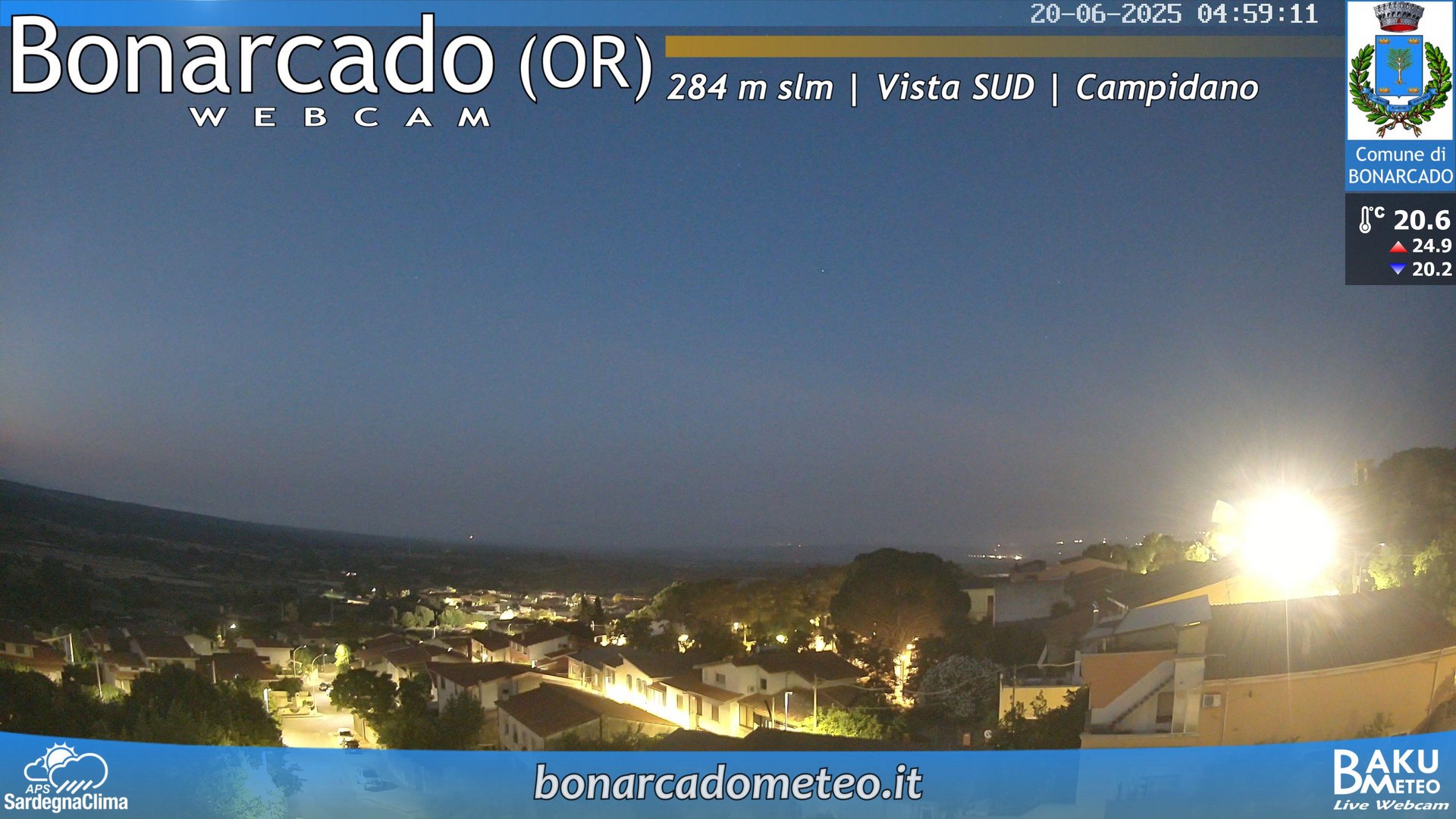time-lapse frame, Bonarcado SUD webcam