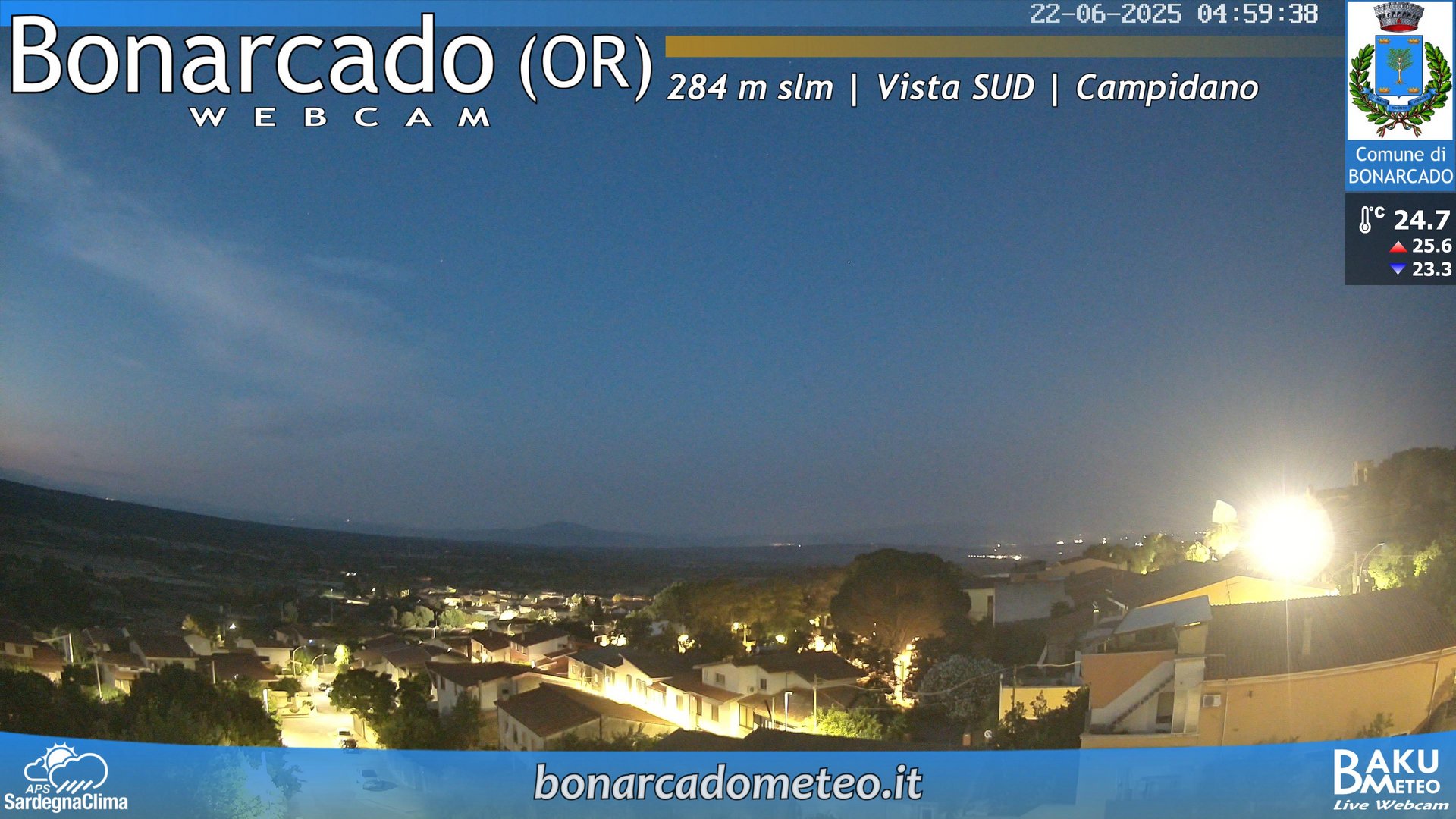 time-lapse frame, Bonarcado SUD webcam