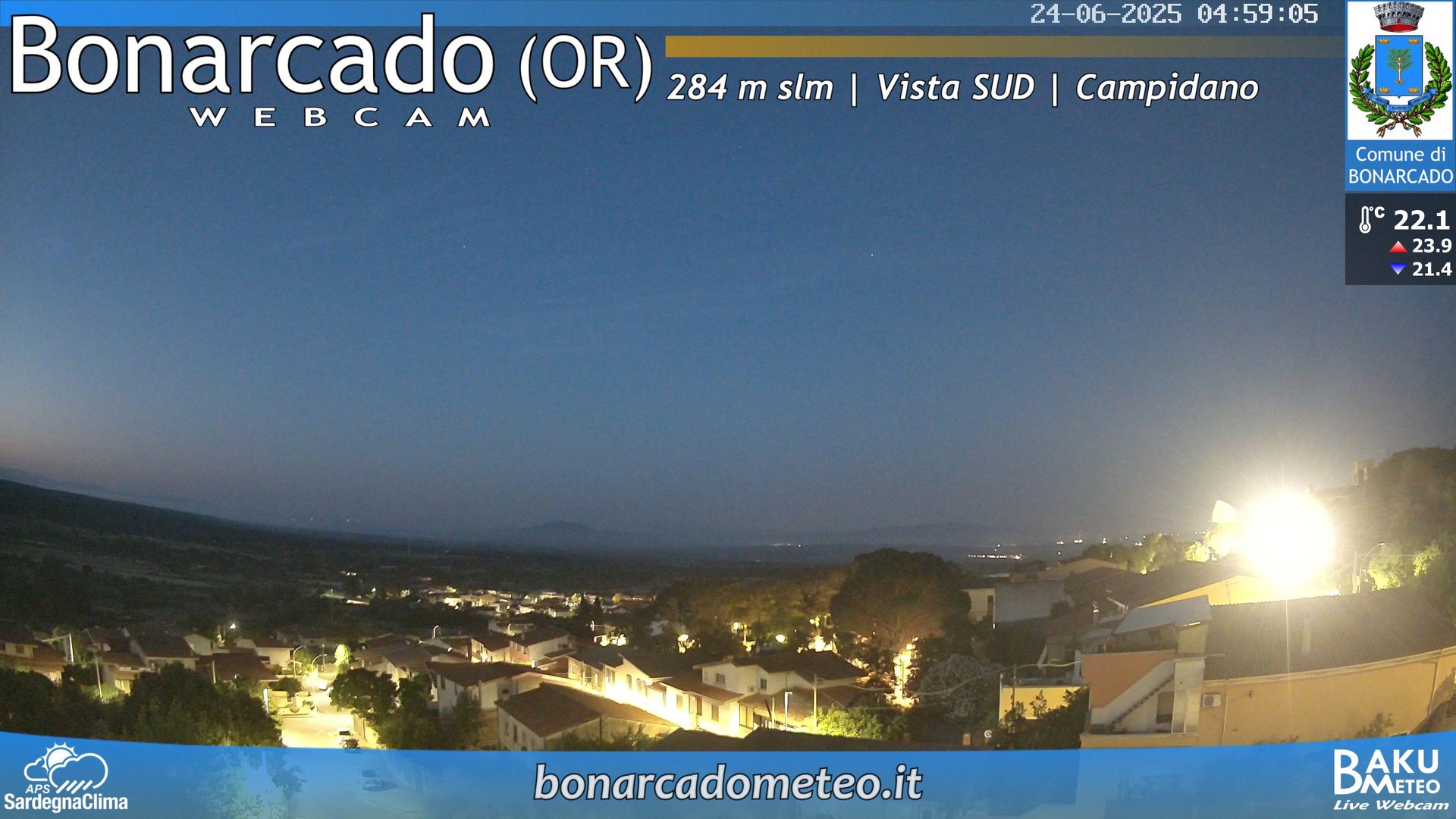 time-lapse frame, Bonarcado SUD webcam