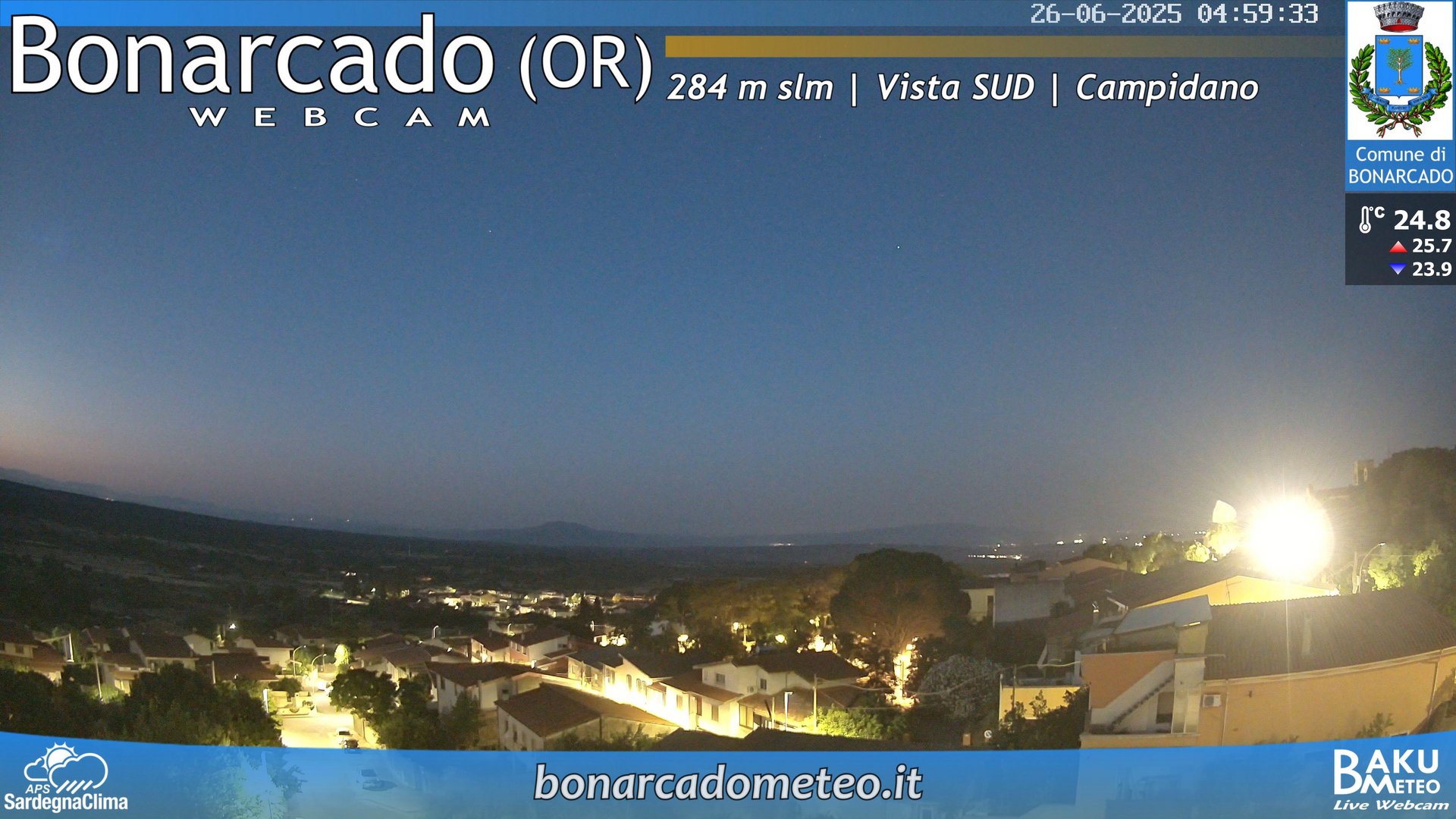 time-lapse frame, Bonarcado SUD webcam