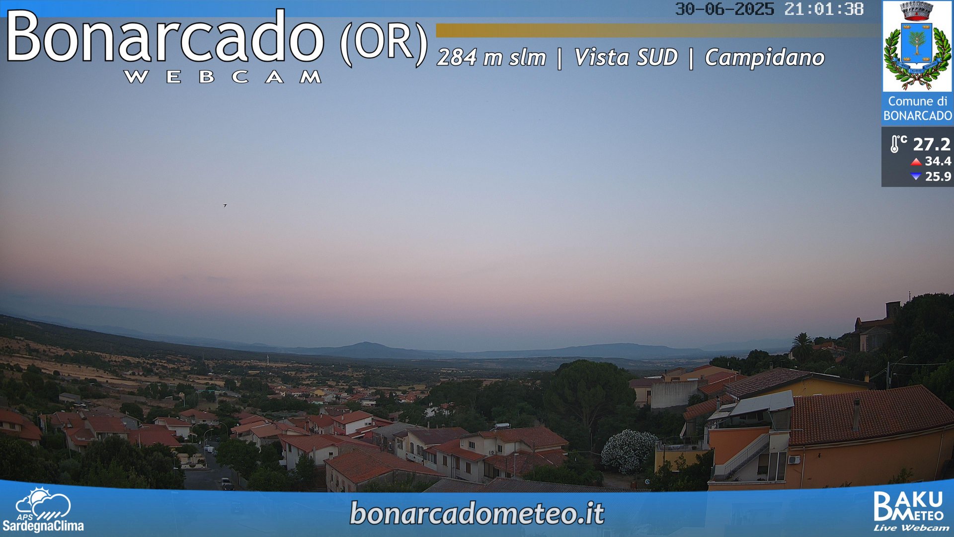 time-lapse frame, Bonarcado SUD webcam