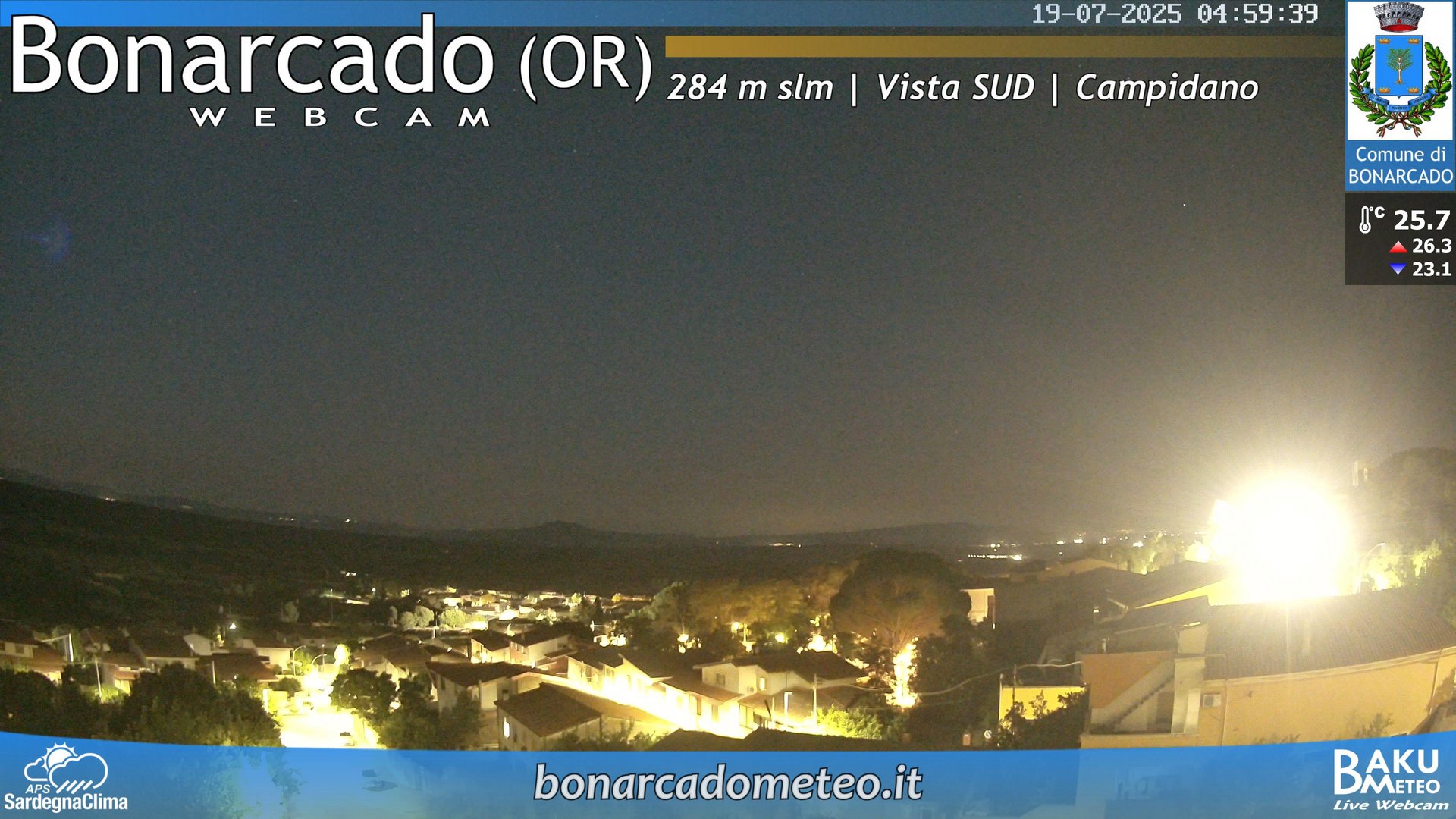 time-lapse frame, Bonarcado SUD webcam