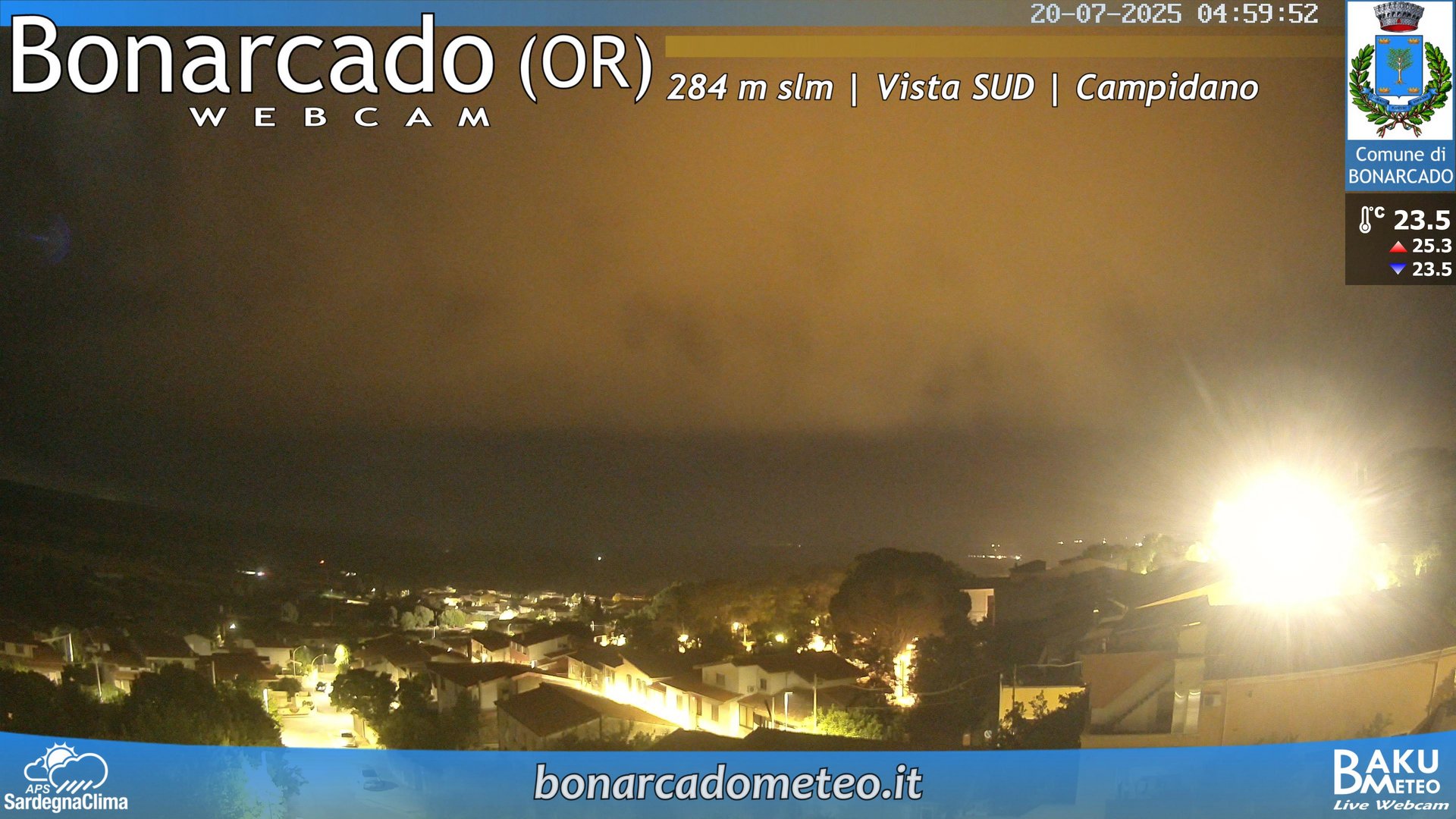time-lapse frame, Bonarcado SUD webcam