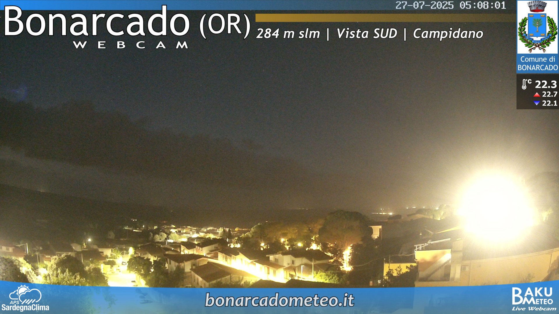 time-lapse frame, Bonarcado SUD webcam