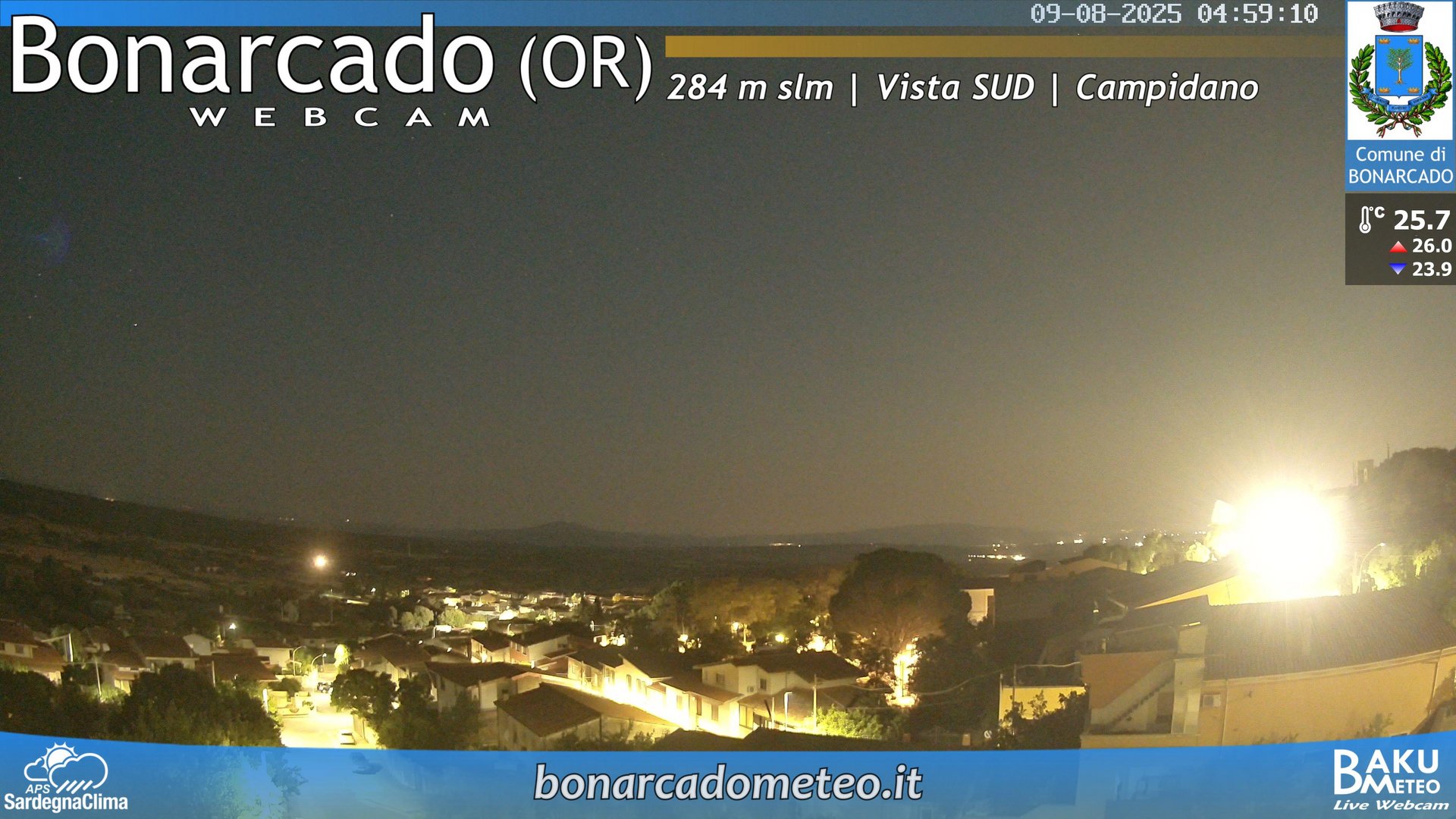 time-lapse frame, Bonarcado SUD webcam