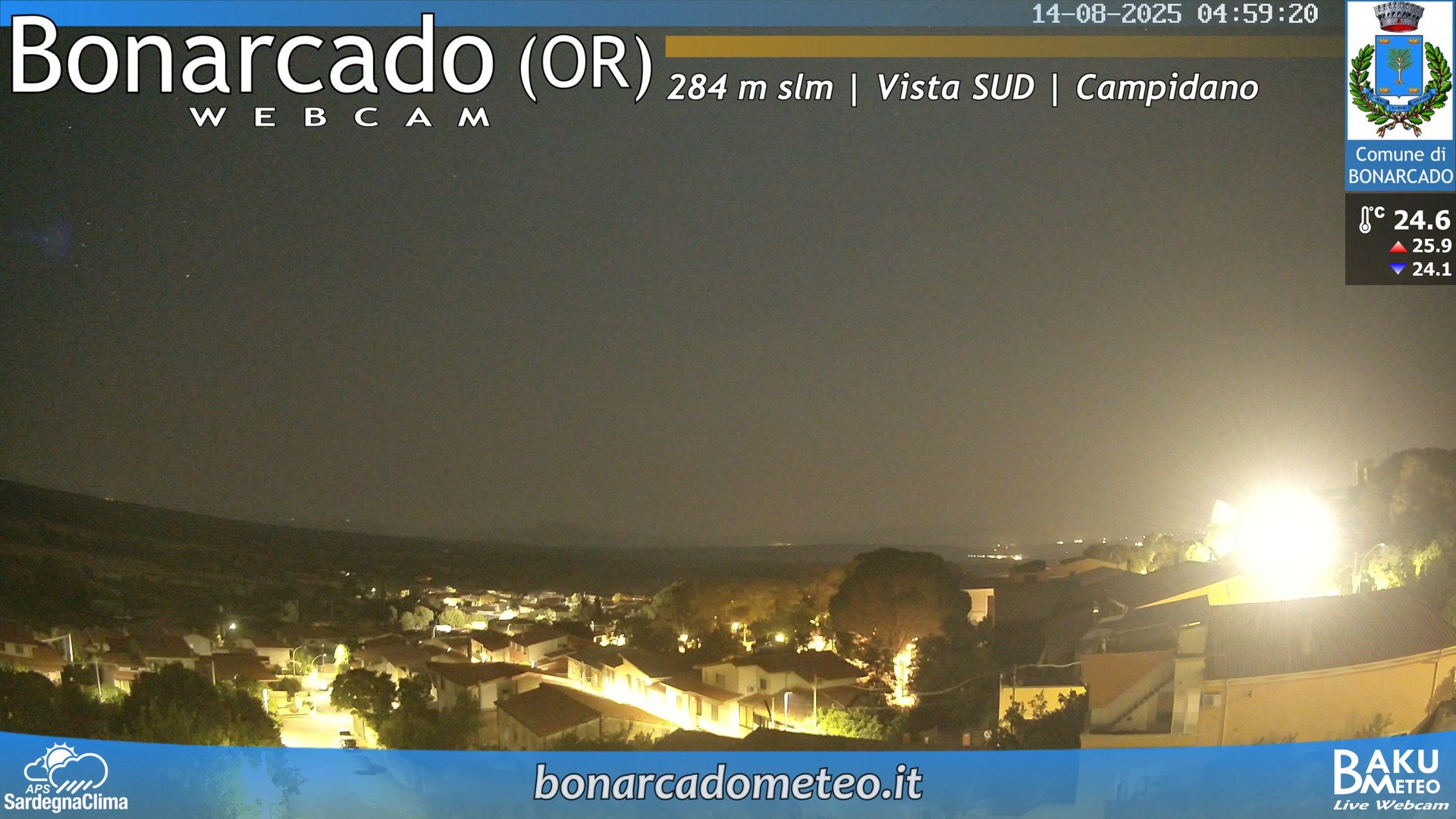 time-lapse frame, Bonarcado SUD webcam