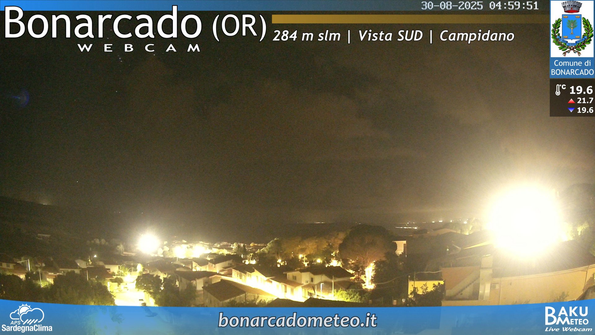 time-lapse frame, Bonarcado SUD webcam