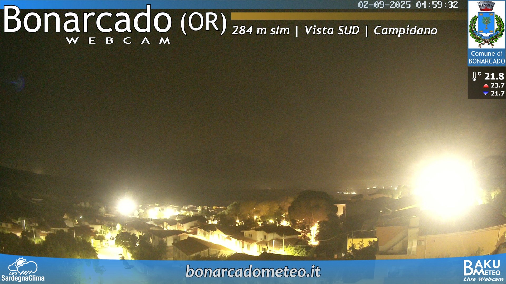 time-lapse frame, Bonarcado SUD webcam