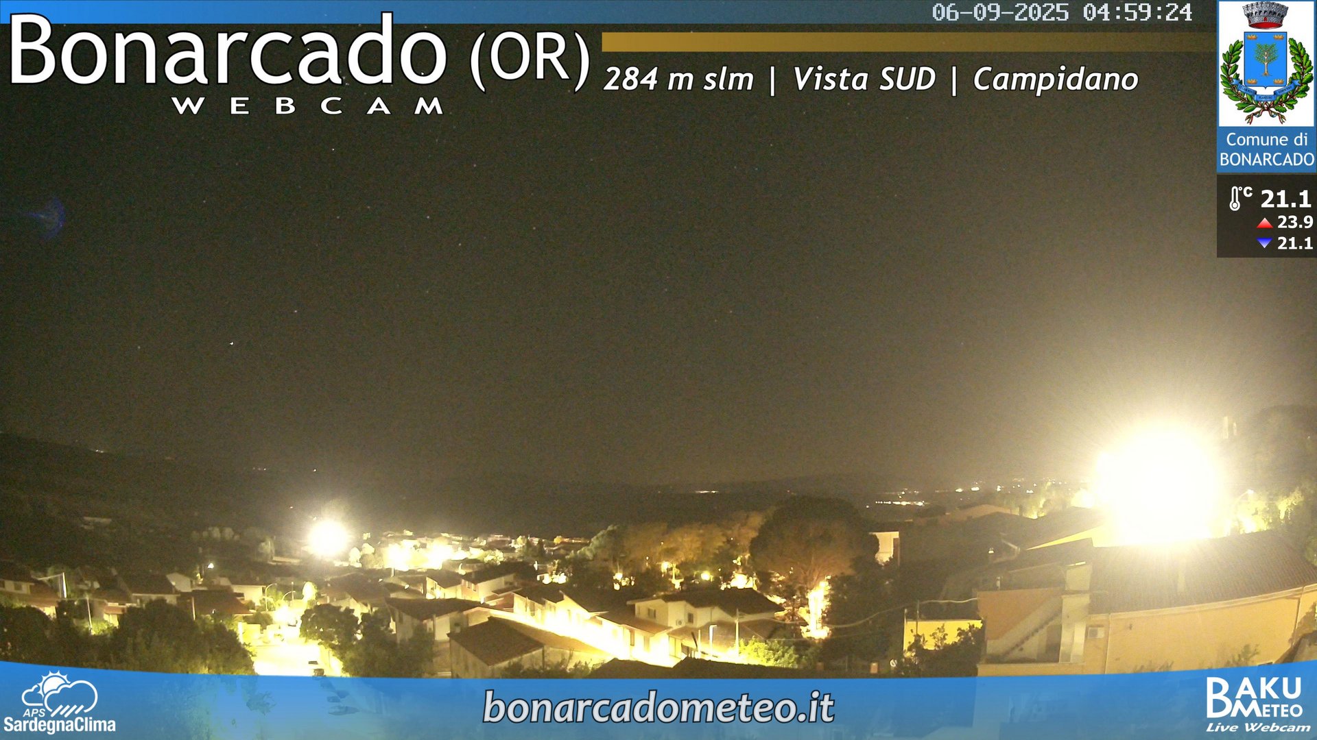 time-lapse frame, Bonarcado SUD webcam