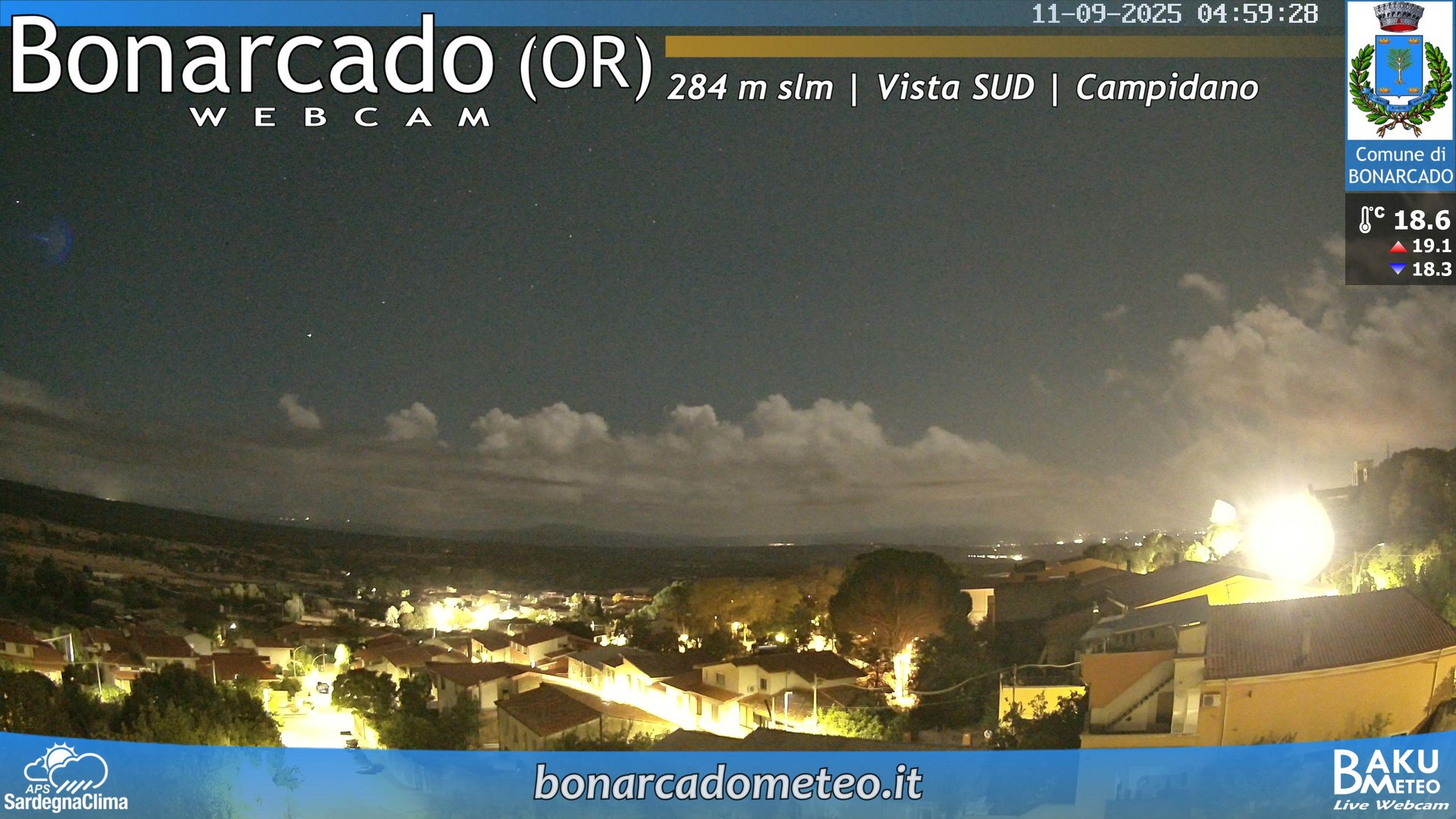 time-lapse frame, Bonarcado SUD webcam