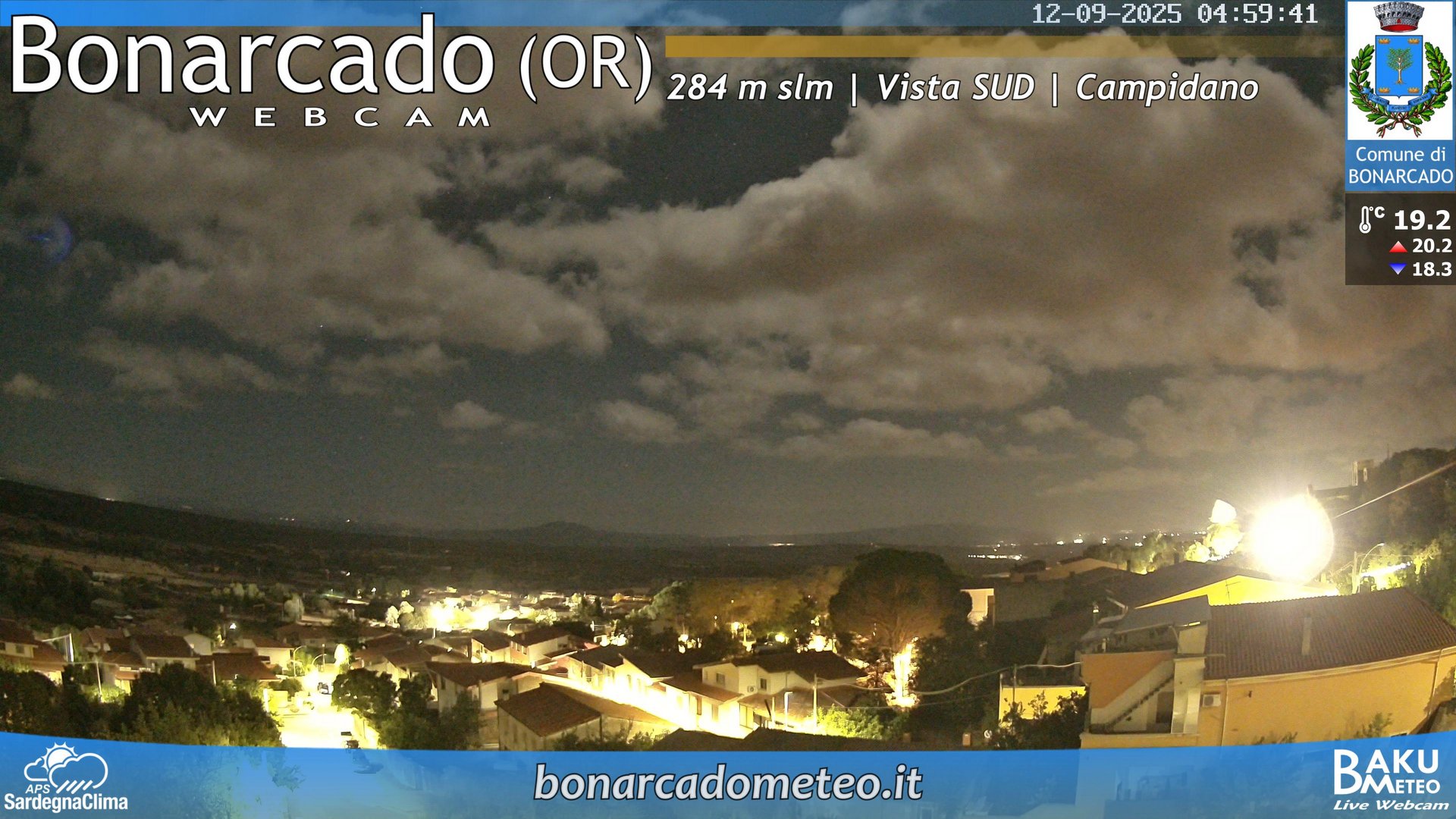 time-lapse frame, Bonarcado SUD webcam