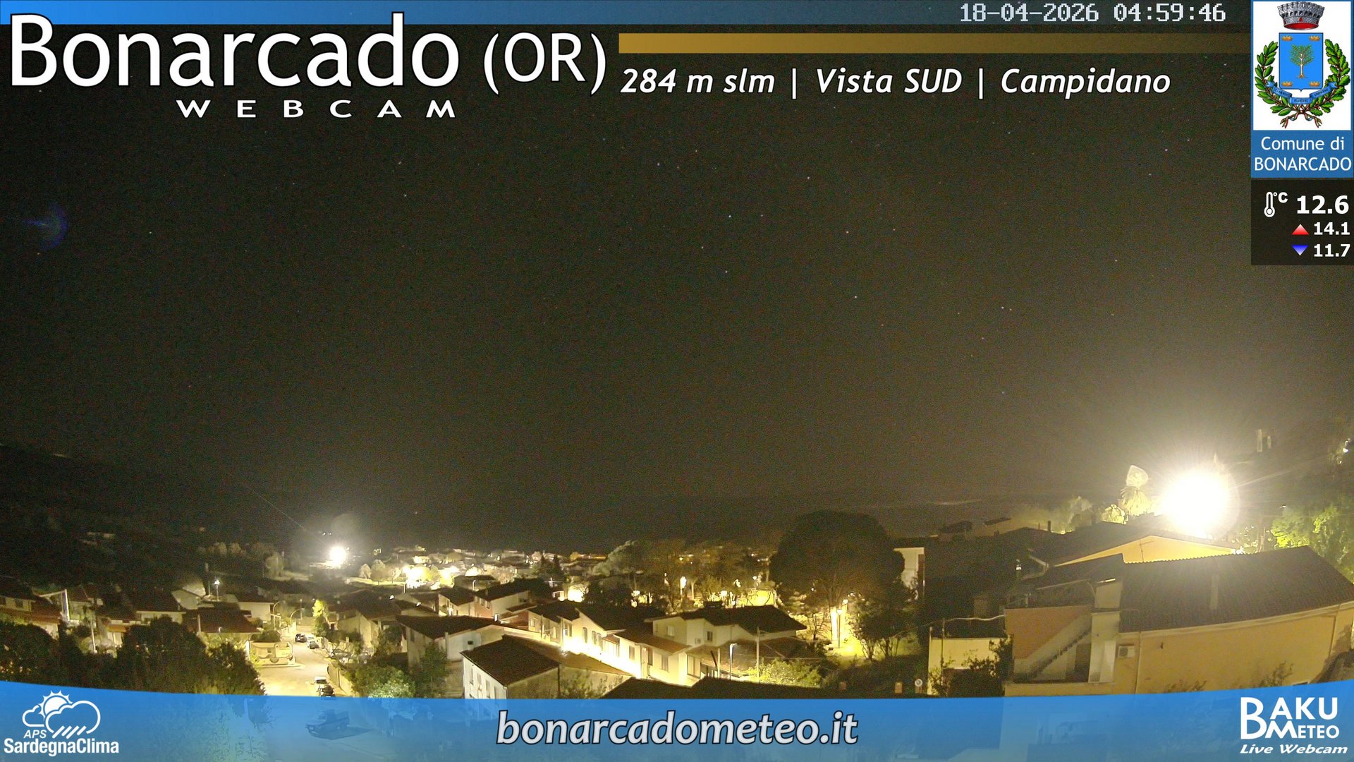 time-lapse frame, Bonarcado SUD webcam