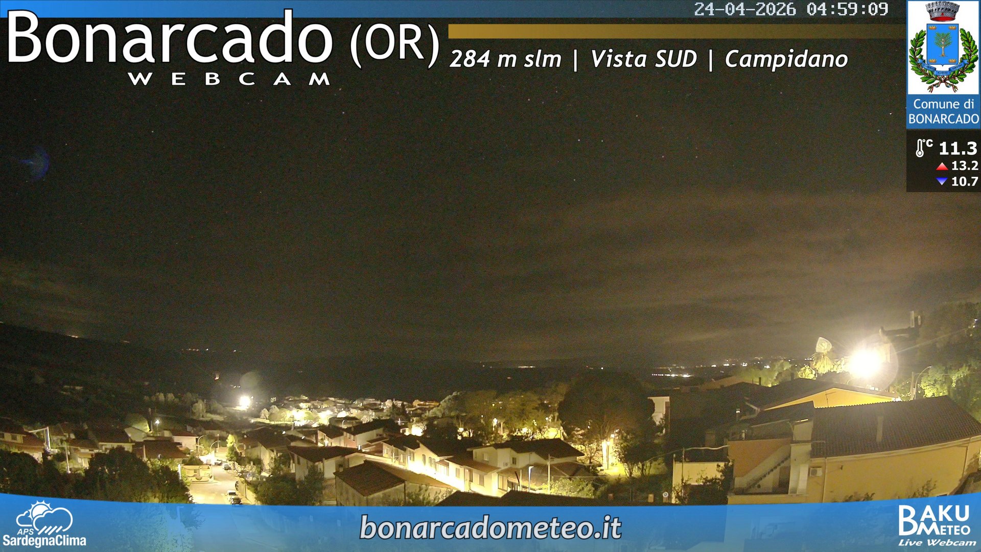 time-lapse frame, Bonarcado SUD webcam