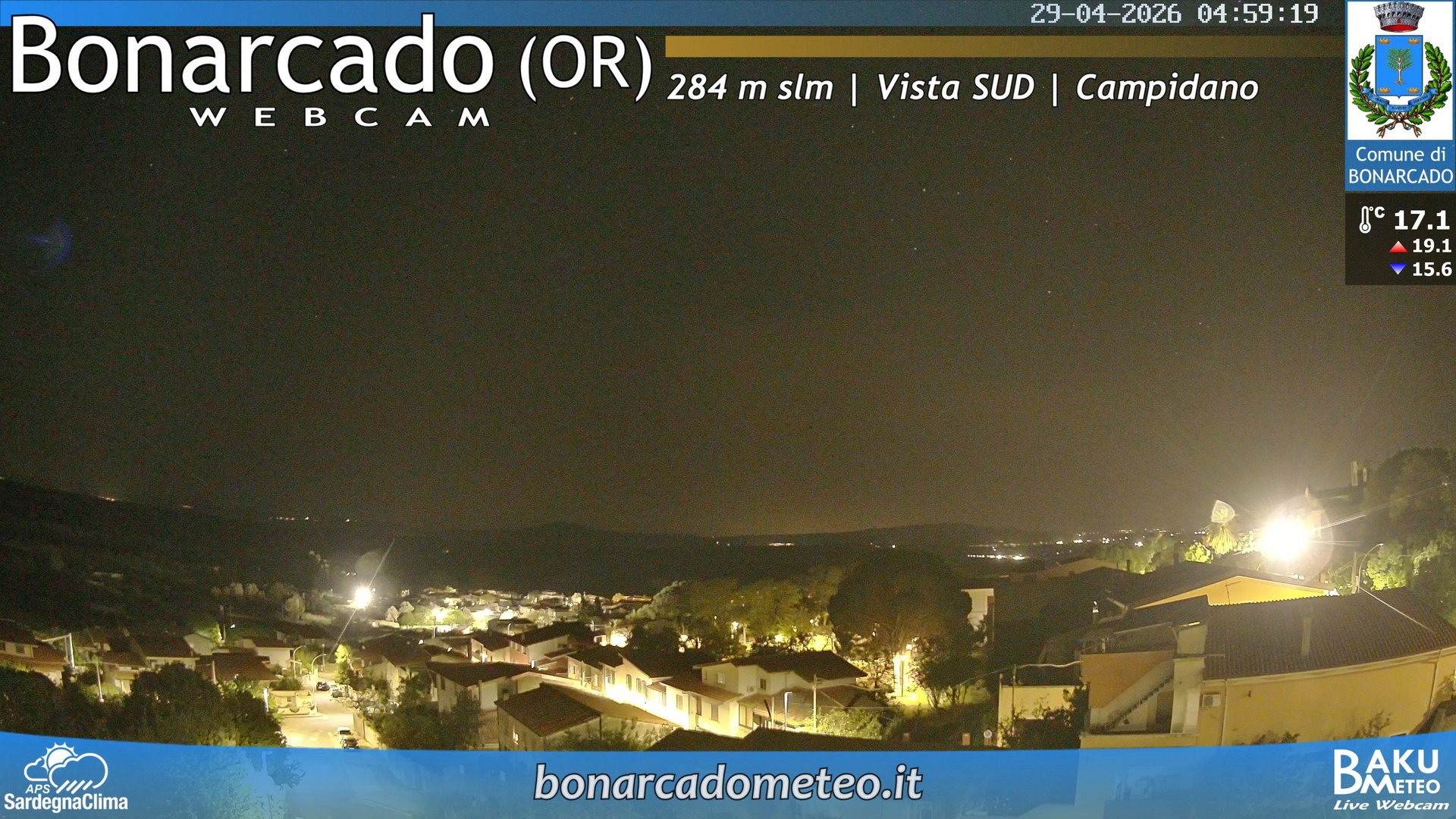 time-lapse frame, Bonarcado SUD webcam