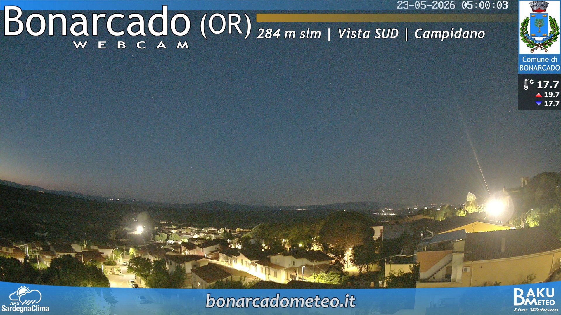 time-lapse frame, Bonarcado SUD webcam