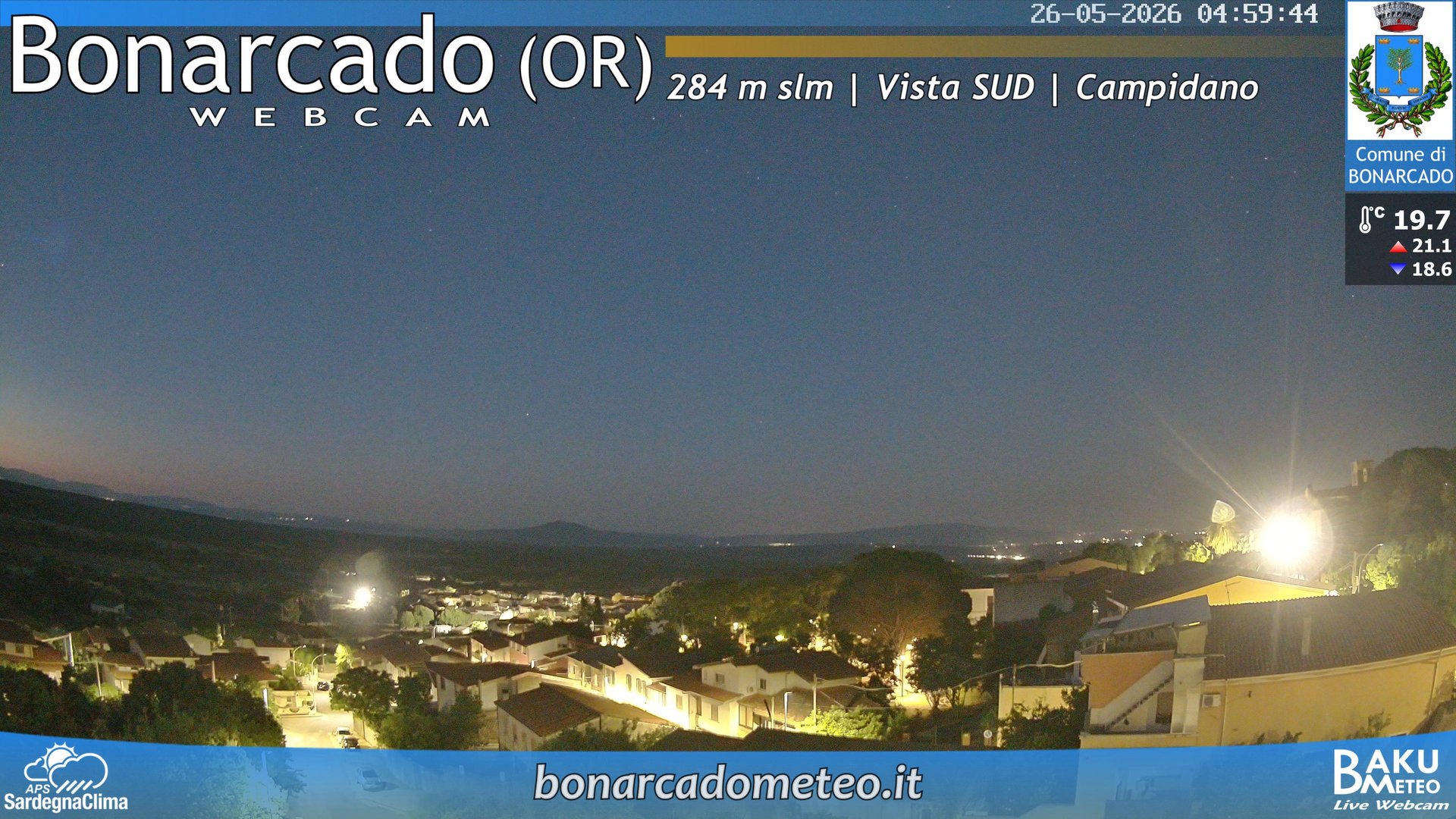 time-lapse frame, Bonarcado SUD webcam