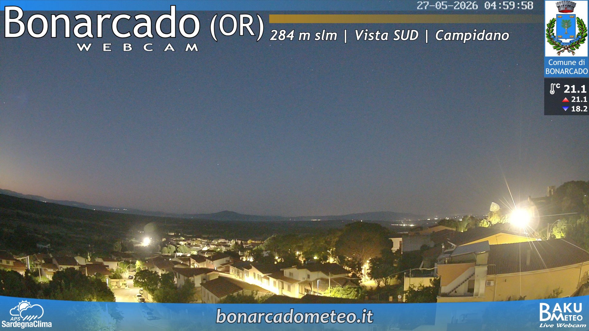 time-lapse frame, Bonarcado SUD webcam