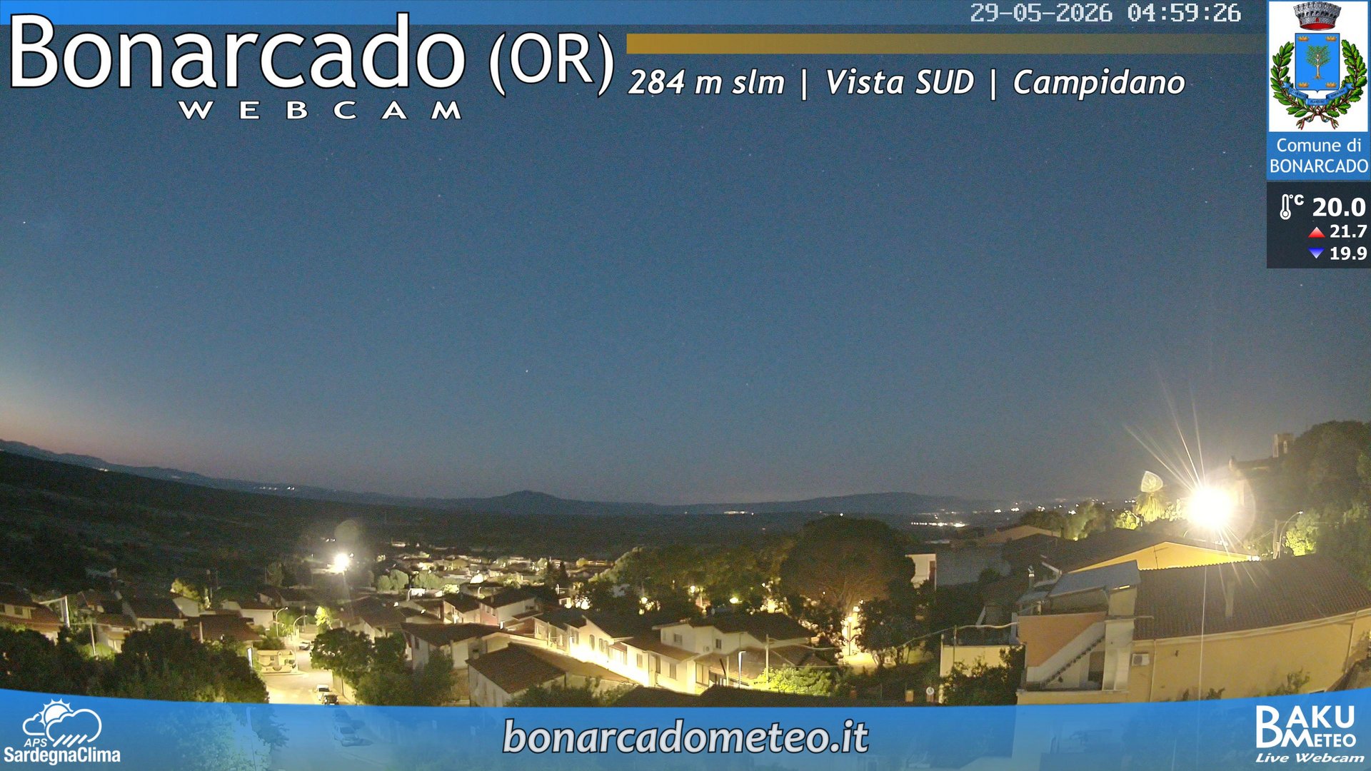 time-lapse frame, Bonarcado SUD webcam