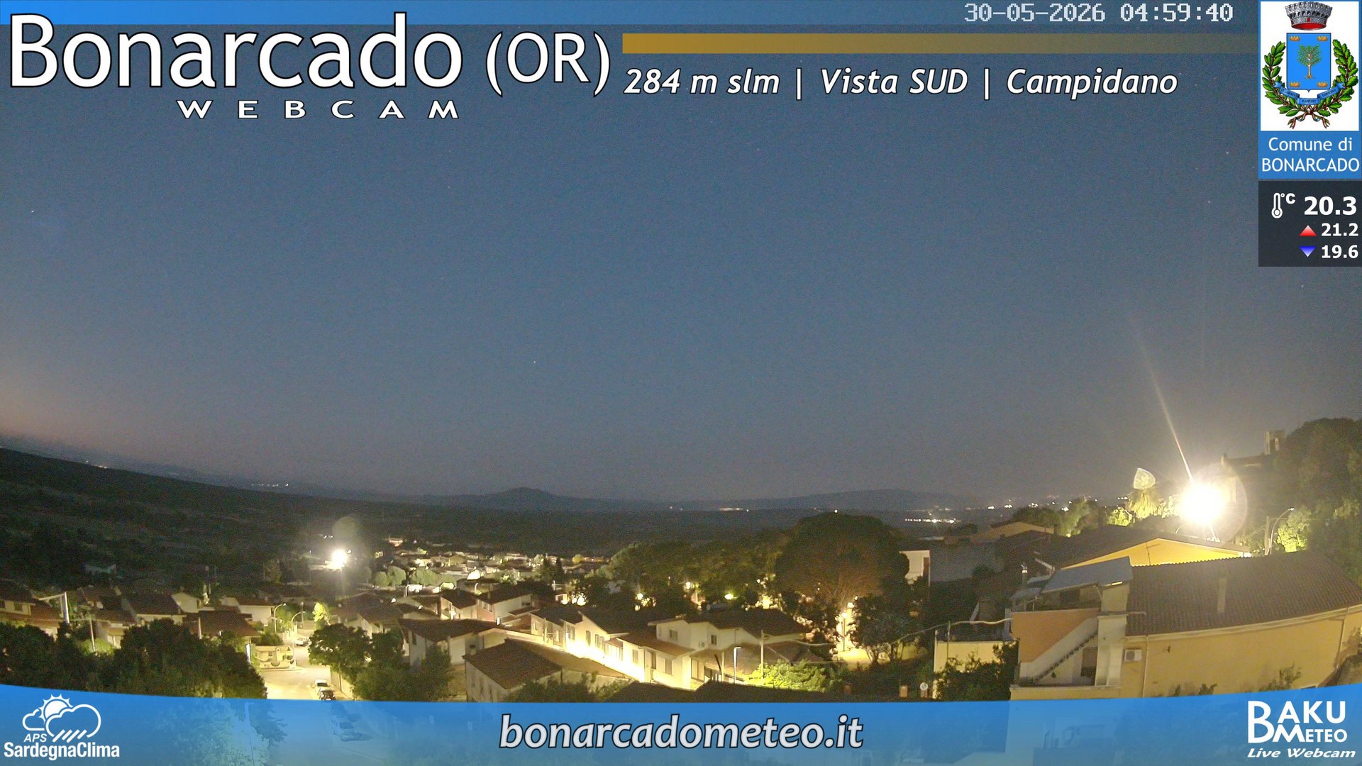 time-lapse frame, Bonarcado SUD webcam