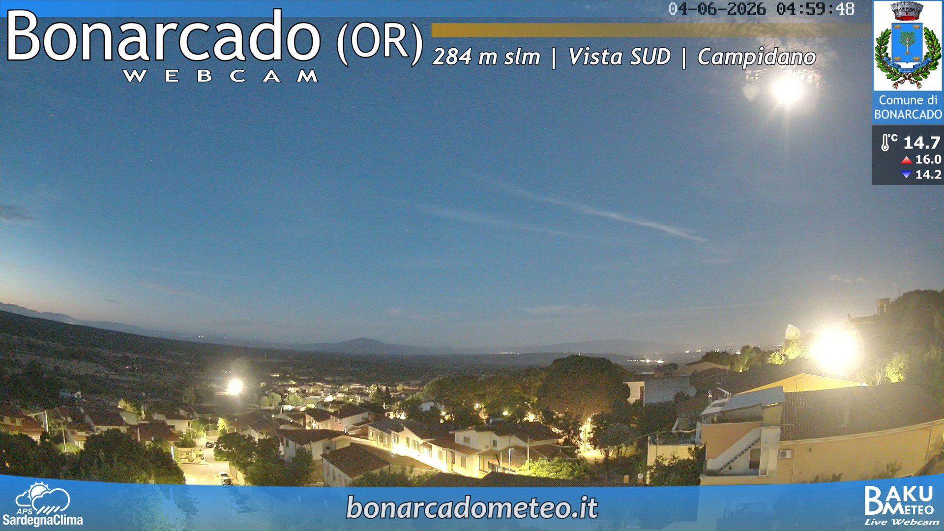 time-lapse frame, Bonarcado SUD webcam