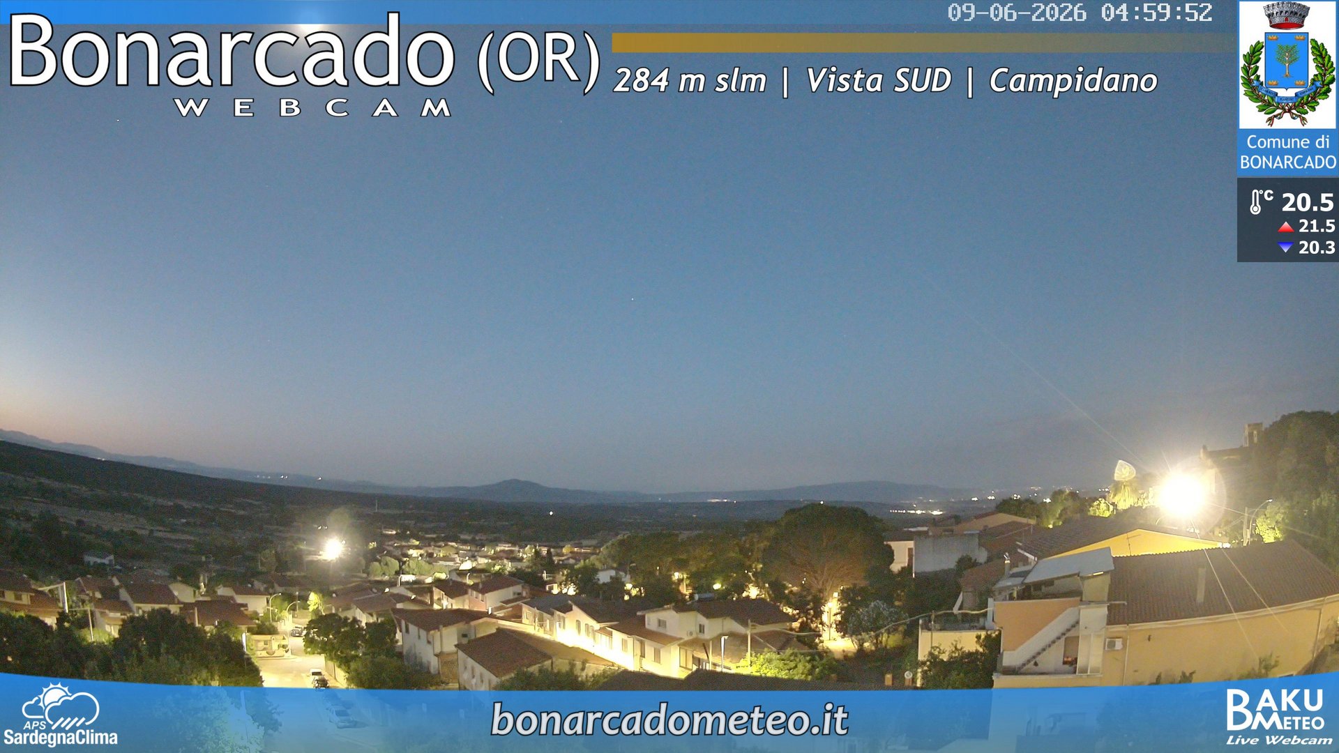 time-lapse frame, Bonarcado SUD webcam