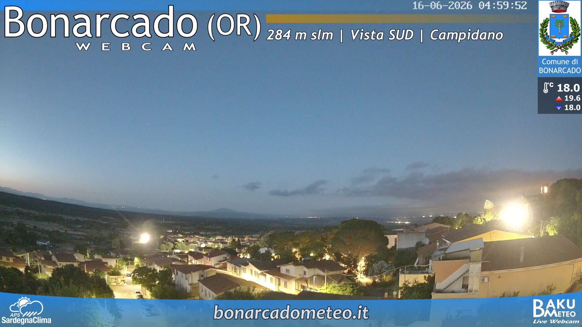 time-lapse frame, Bonarcado SUD webcam