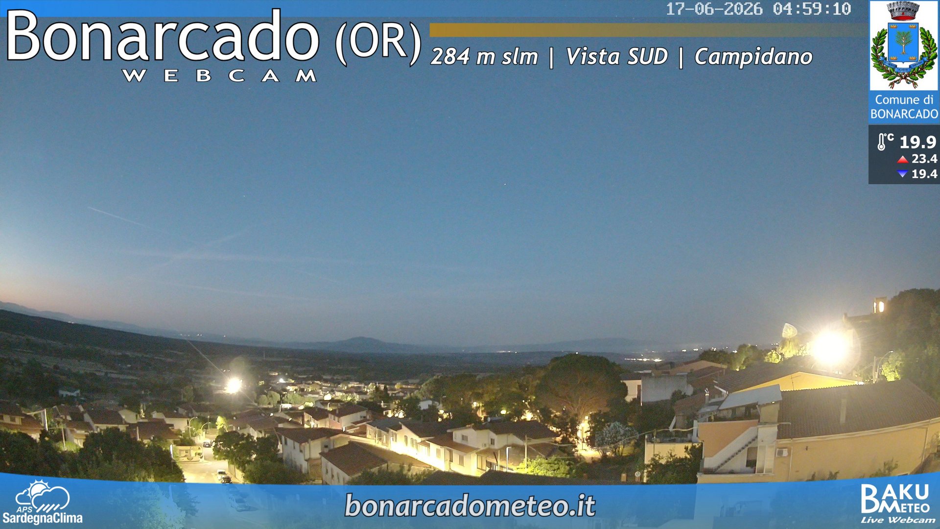 time-lapse frame, Bonarcado SUD webcam