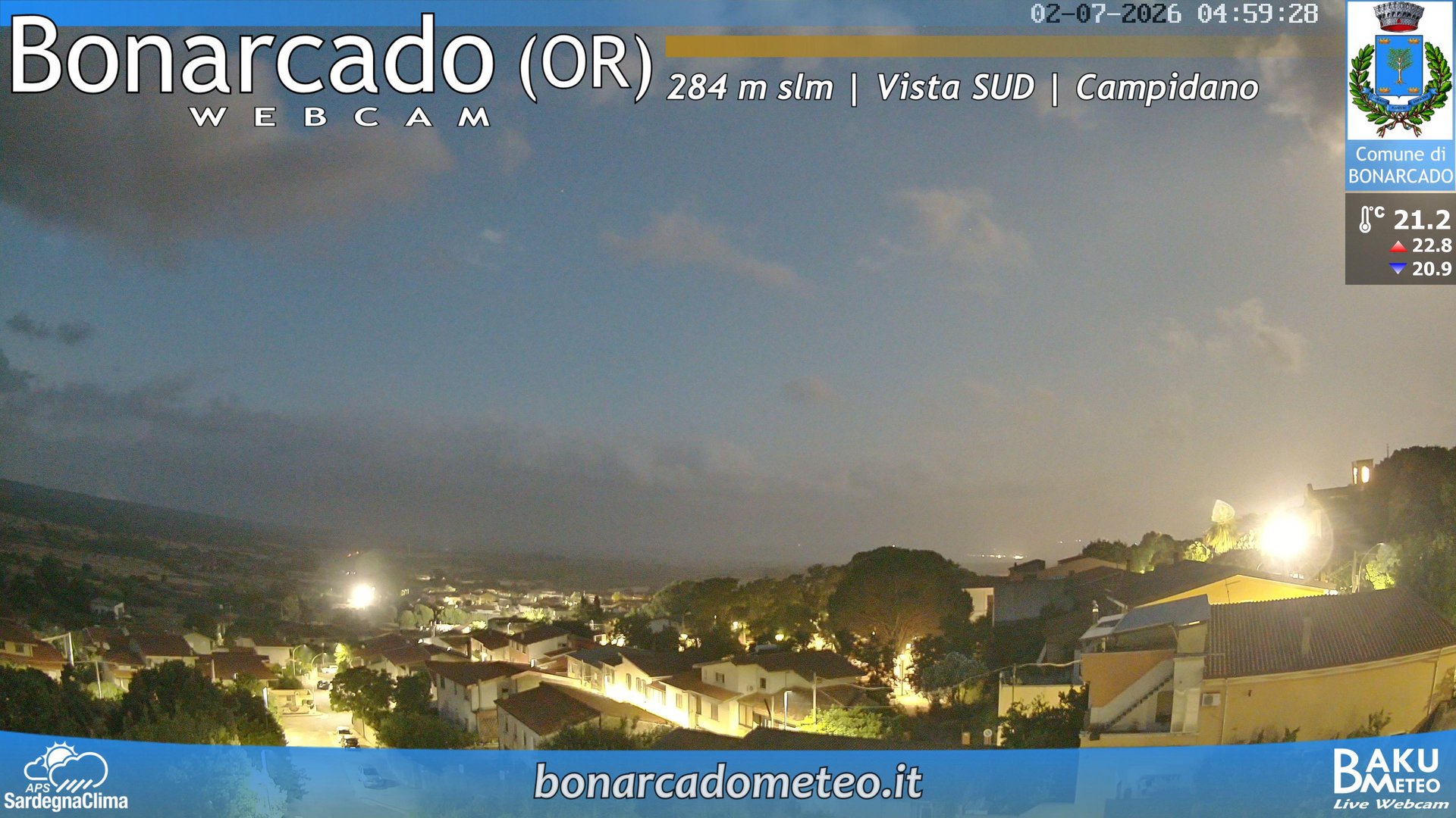time-lapse frame, Bonarcado SUD webcam