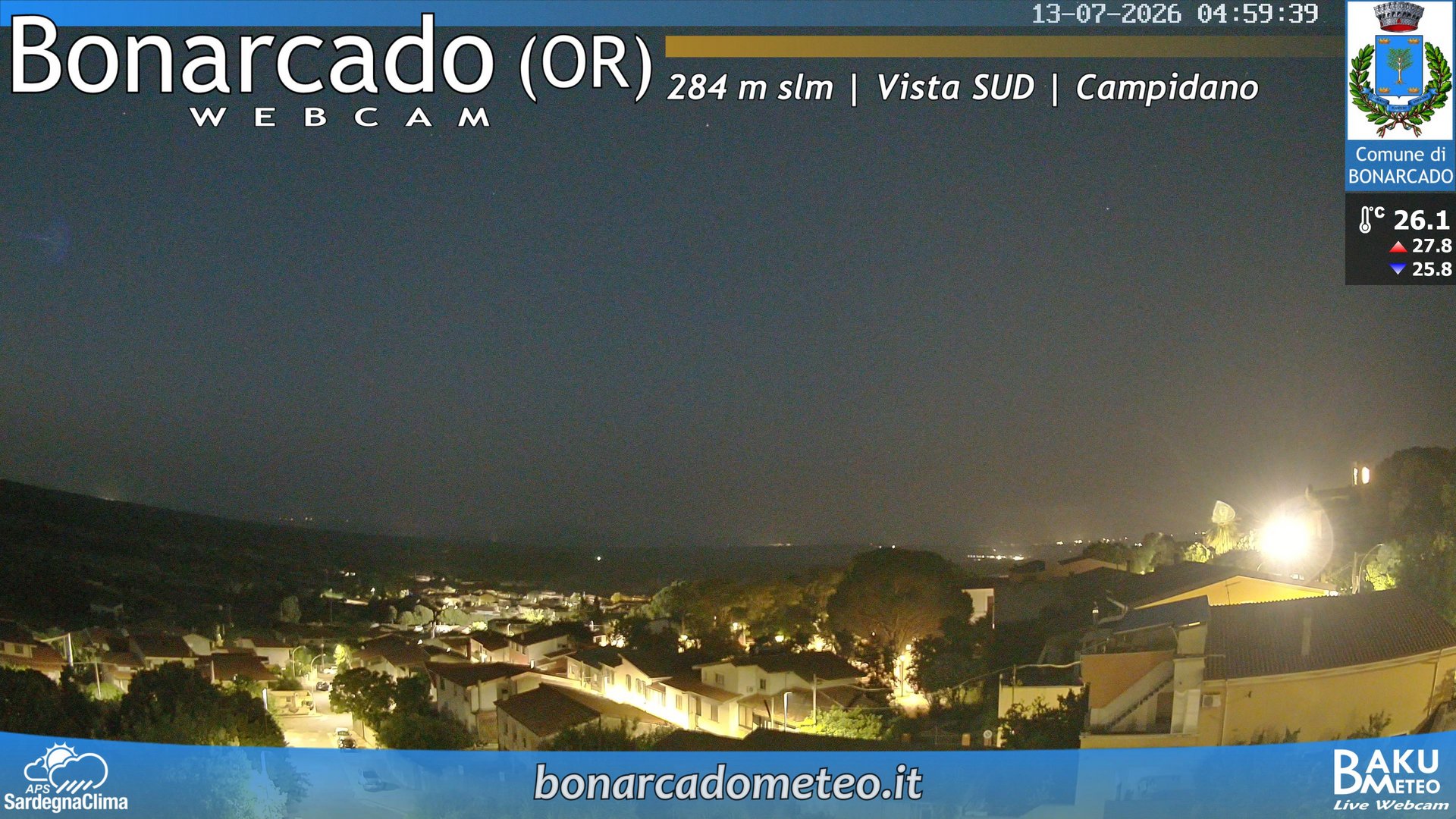 time-lapse frame, Bonarcado SUD webcam