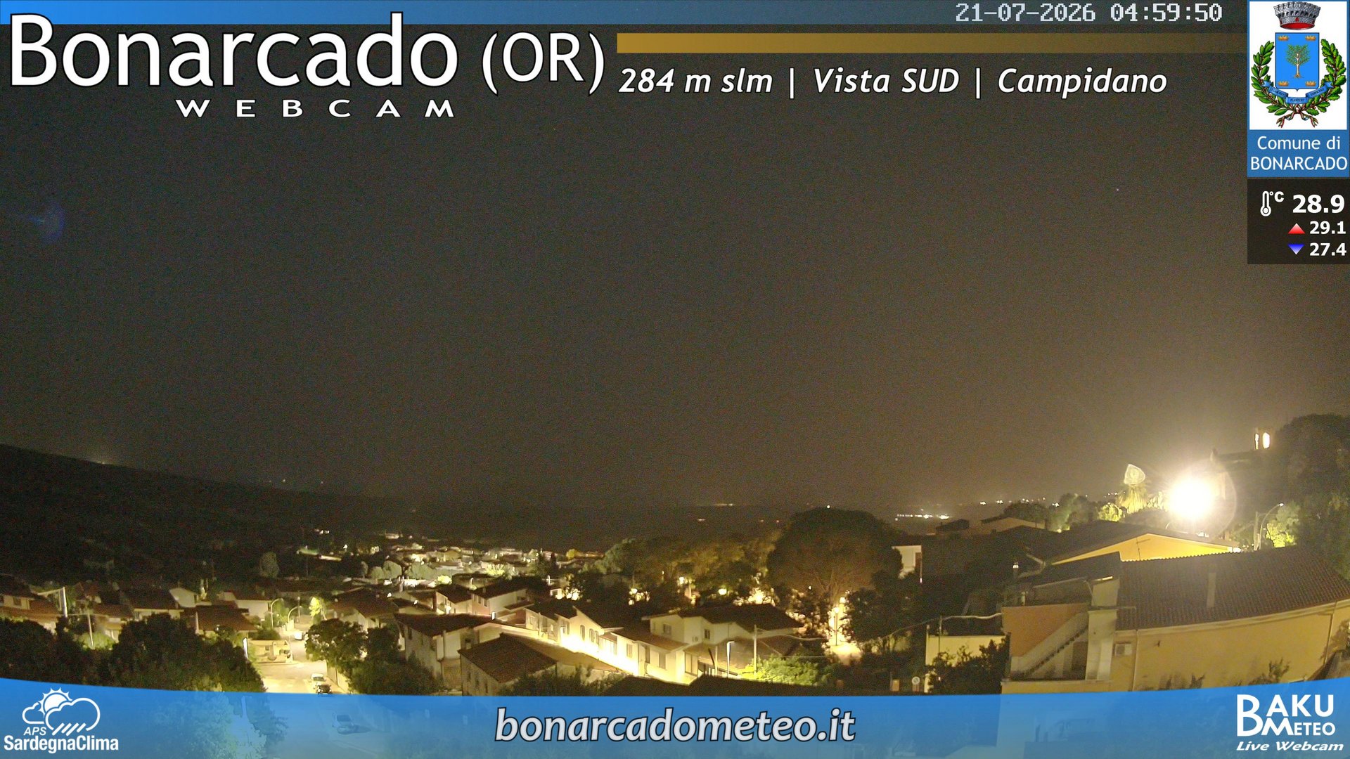 time-lapse frame, Bonarcado SUD webcam