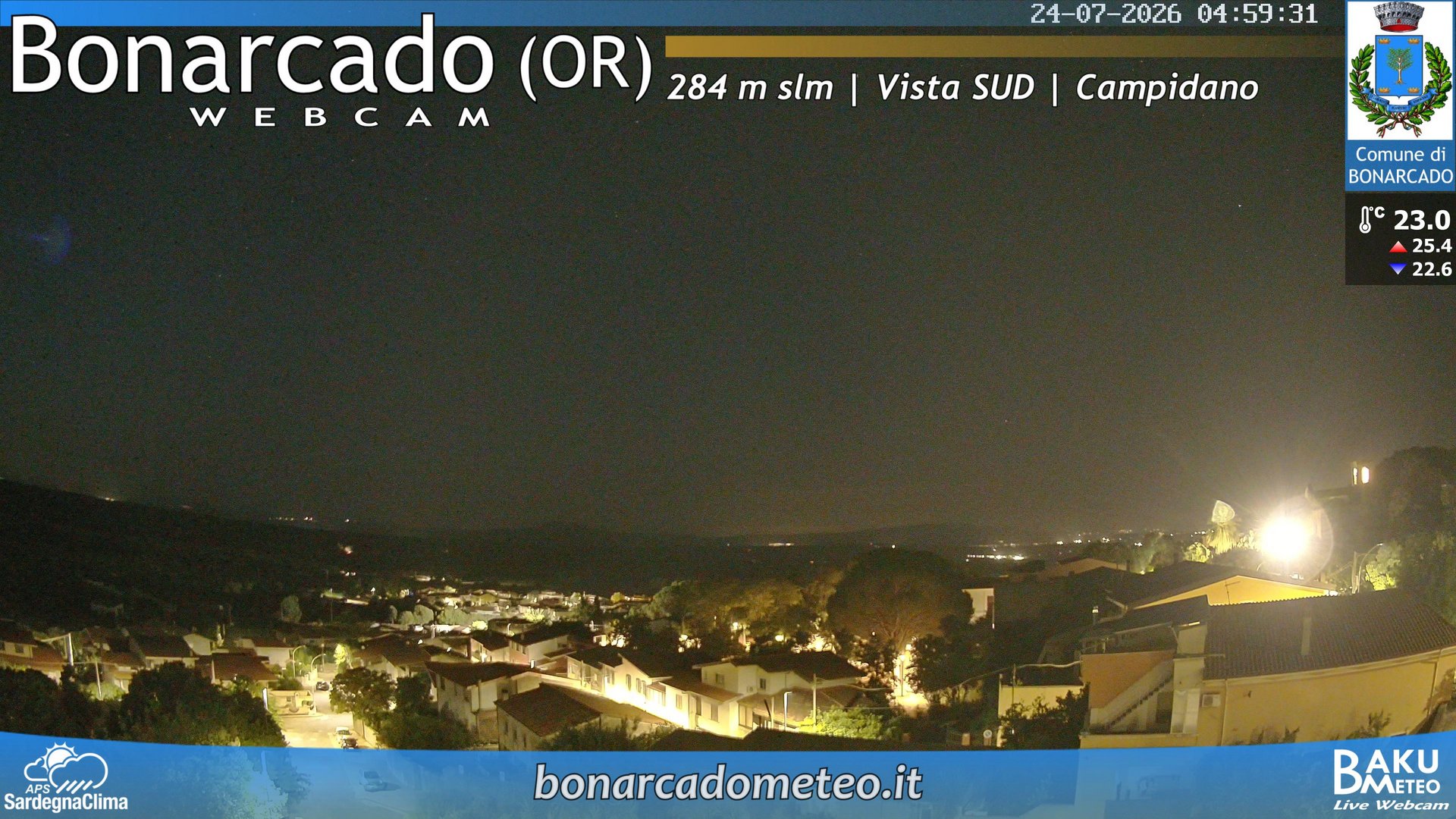 time-lapse frame, Bonarcado SUD webcam