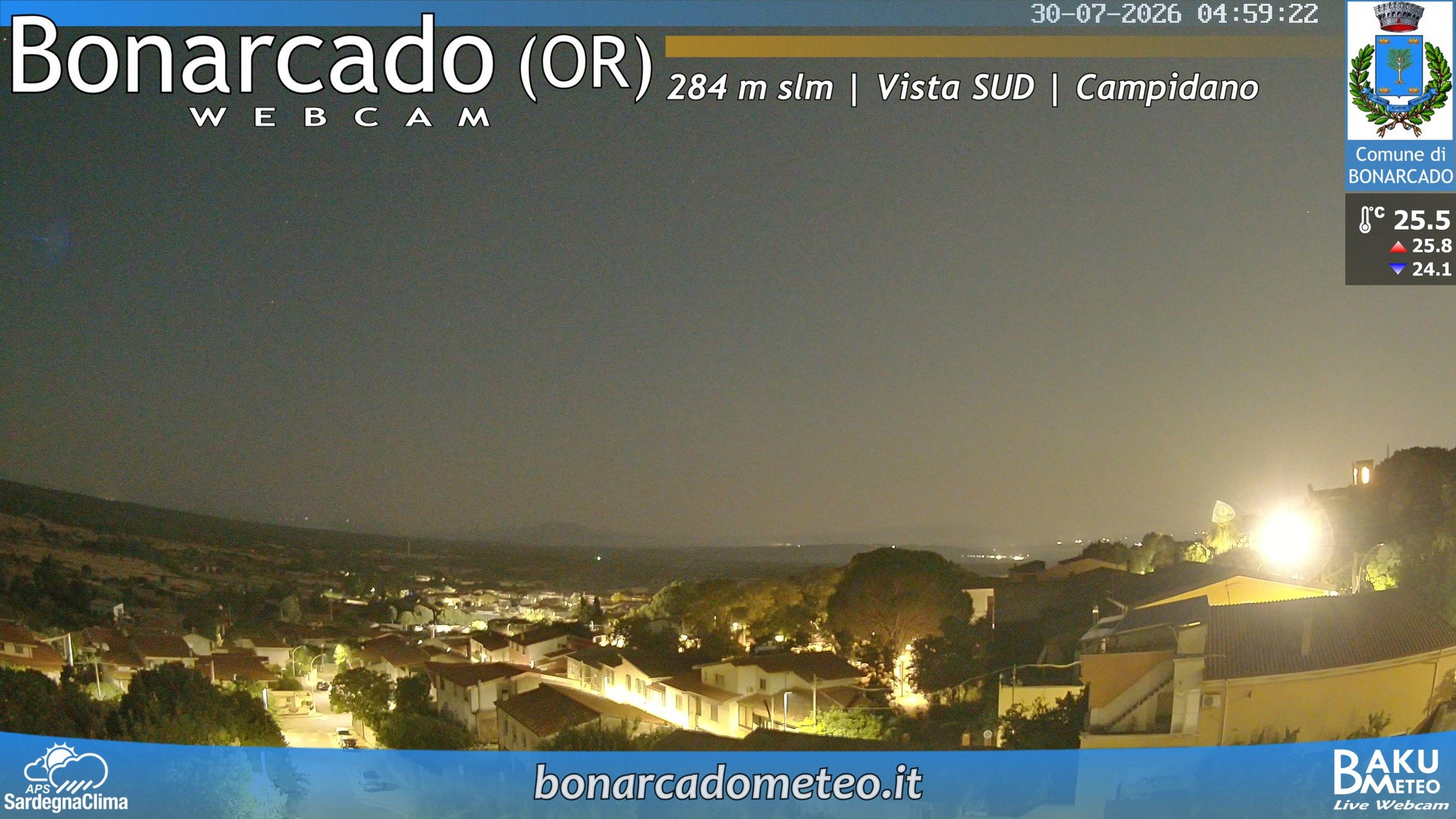 time-lapse frame, Bonarcado SUD webcam