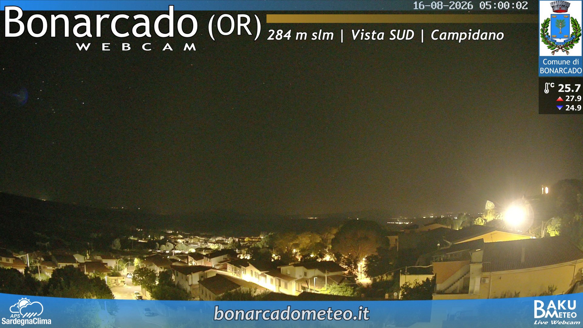 time-lapse frame, Bonarcado SUD webcam