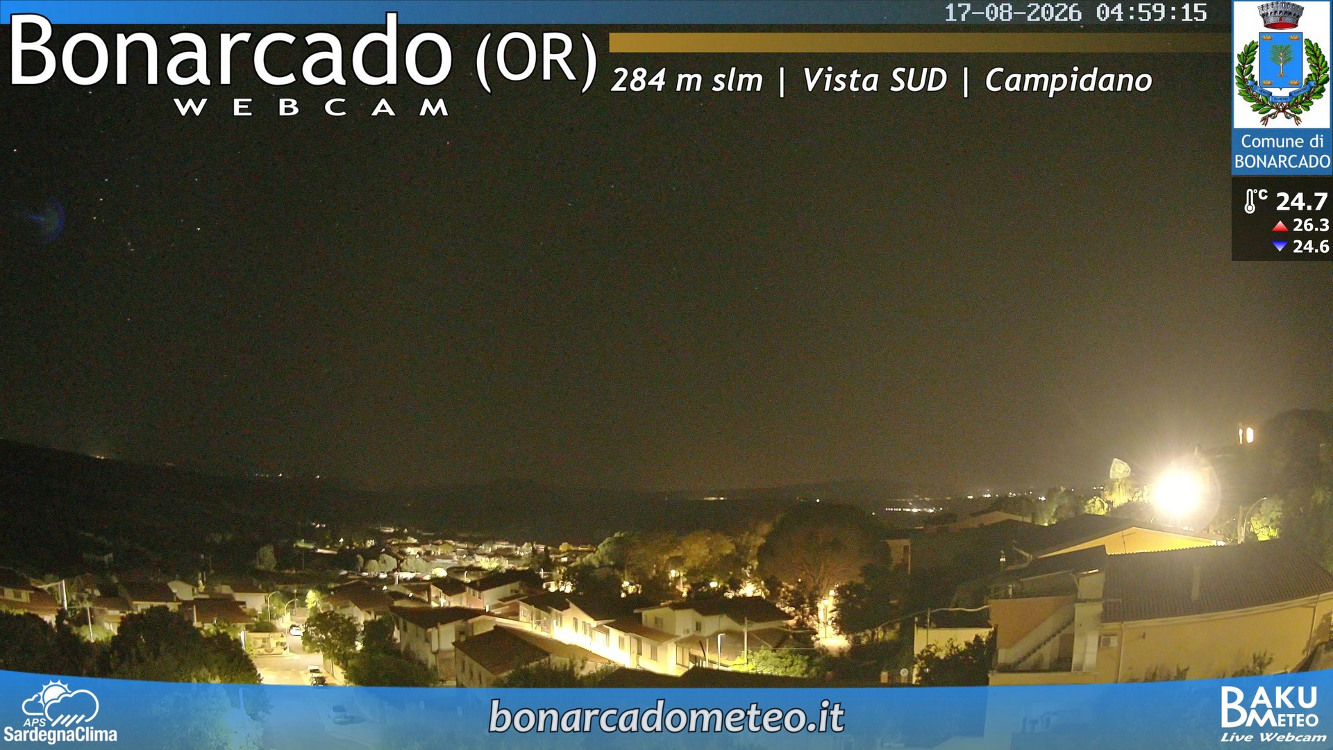 time-lapse frame, Bonarcado SUD webcam