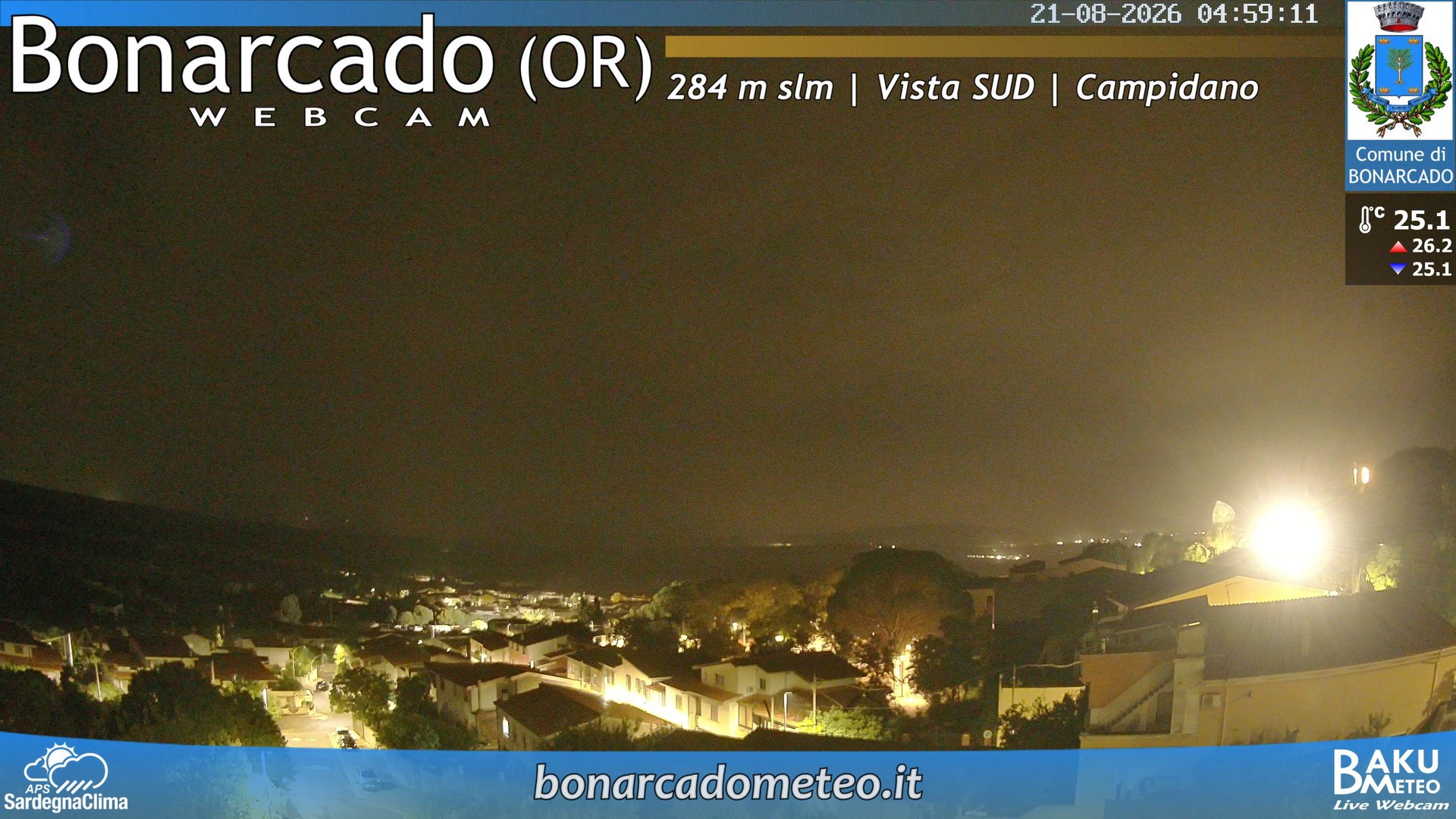 time-lapse frame, Bonarcado SUD webcam