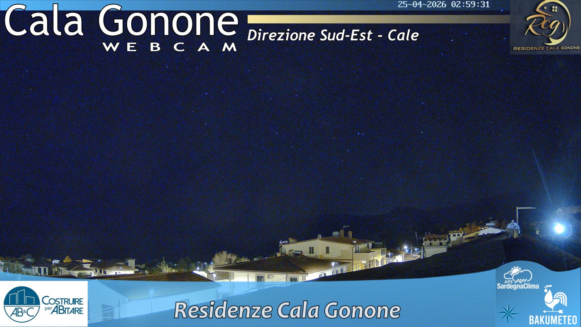 time-lapse frame, Cala Gonone SUD webcam