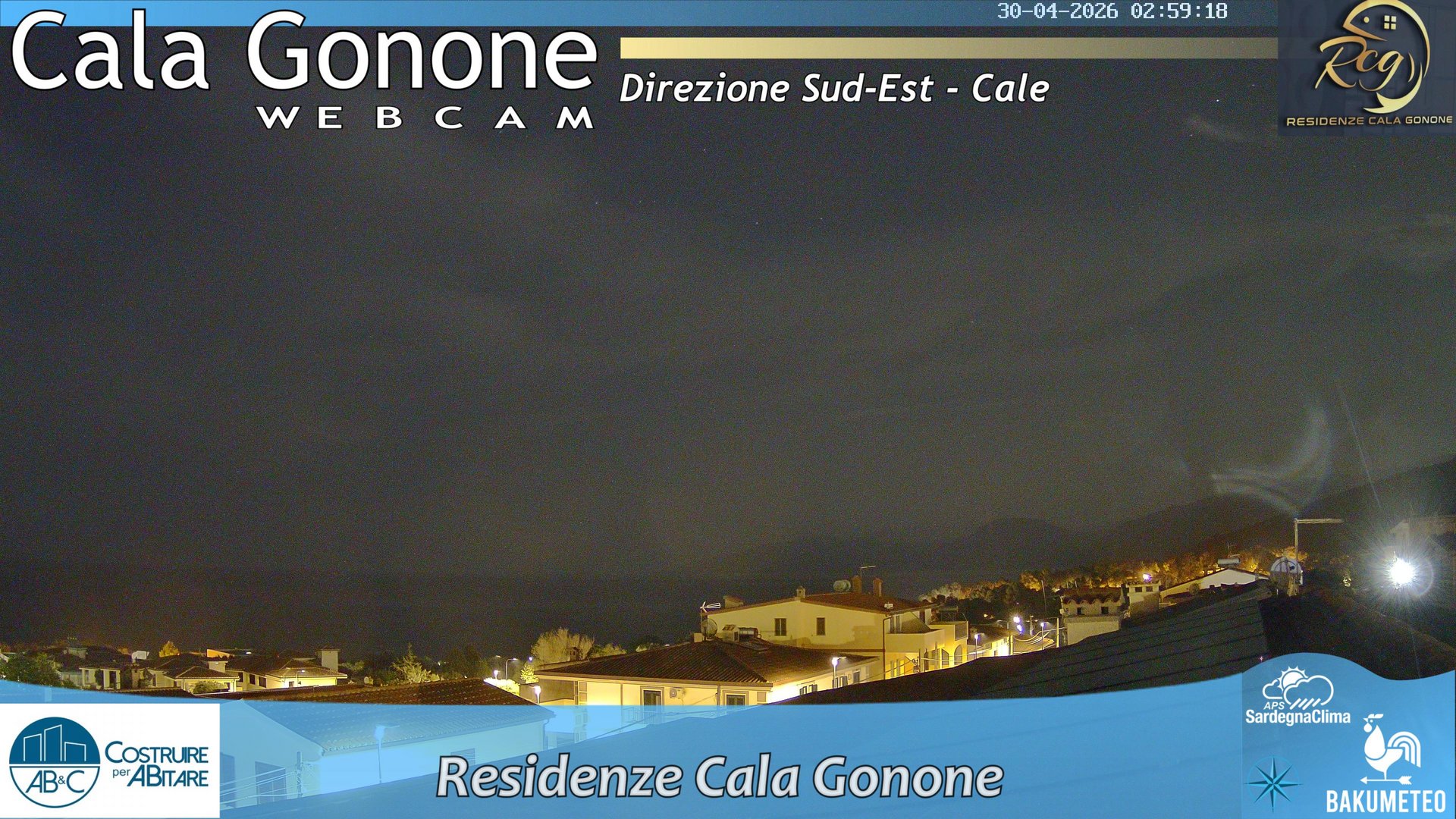 time-lapse frame, Cala Gonone SUD webcam